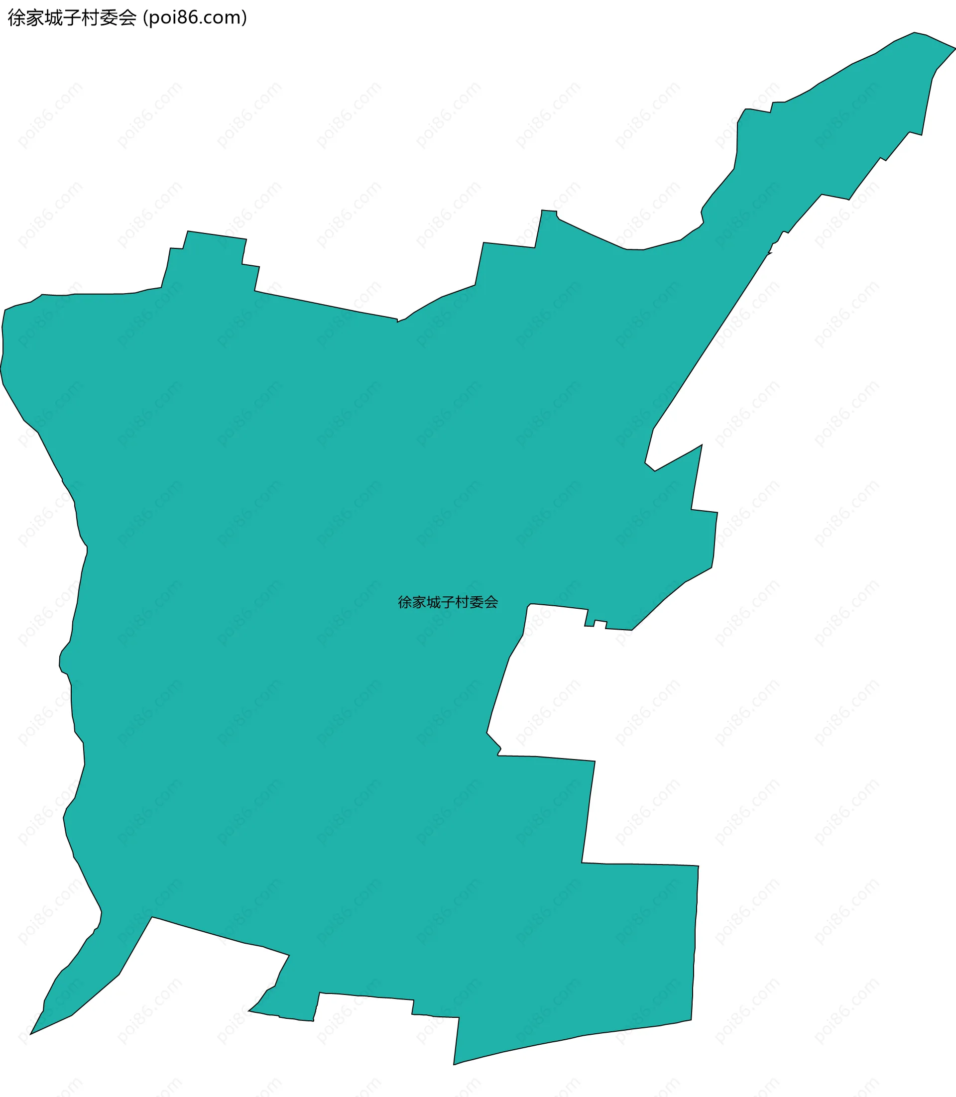 徐家城子村委会边界地图