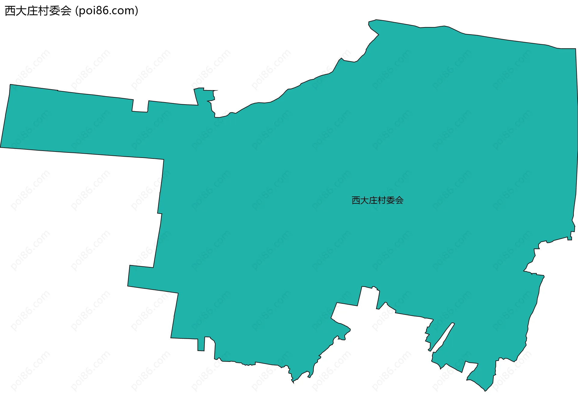 西大庄村委会边界地图