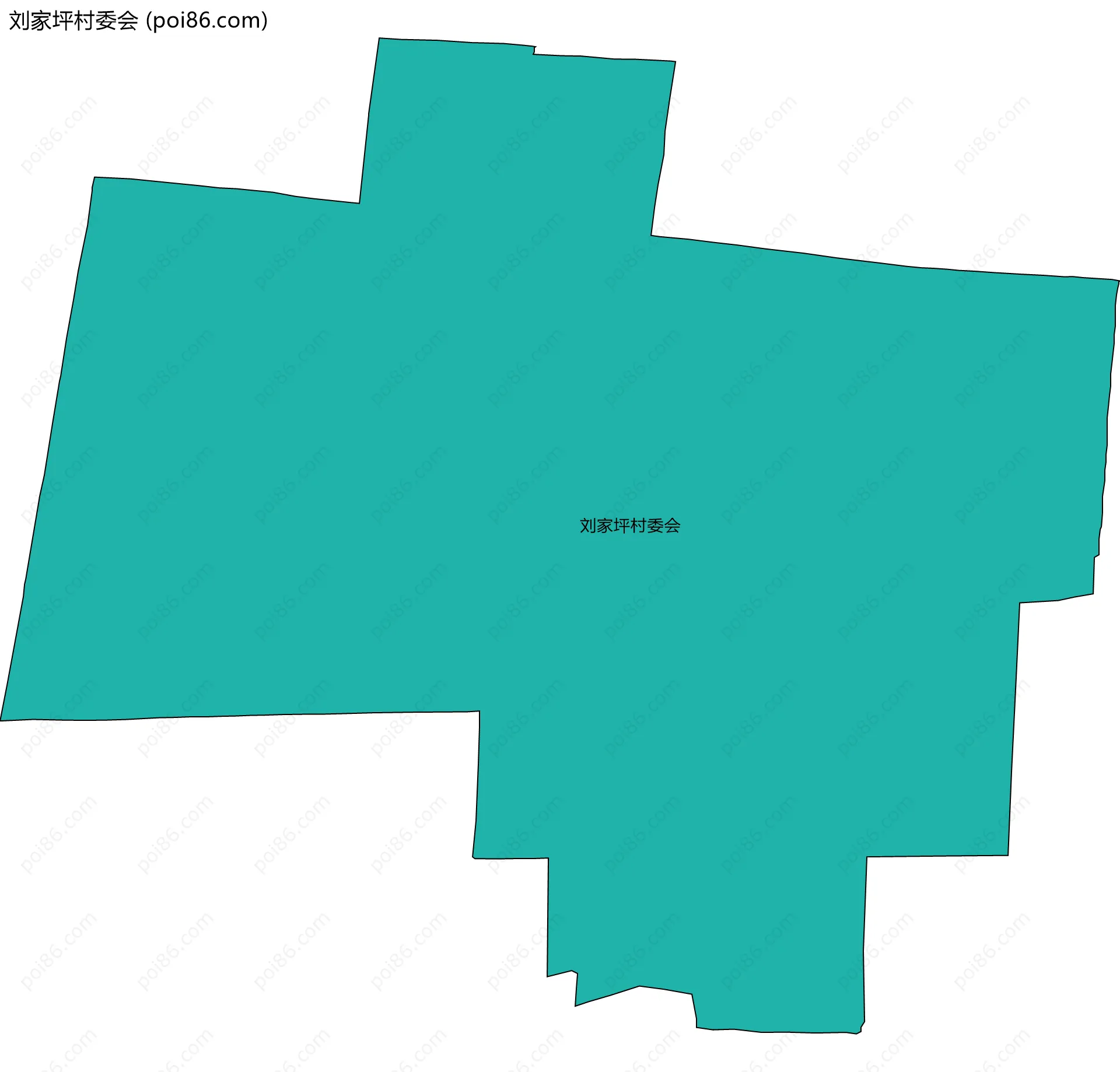 刘家坪村委会边界地图