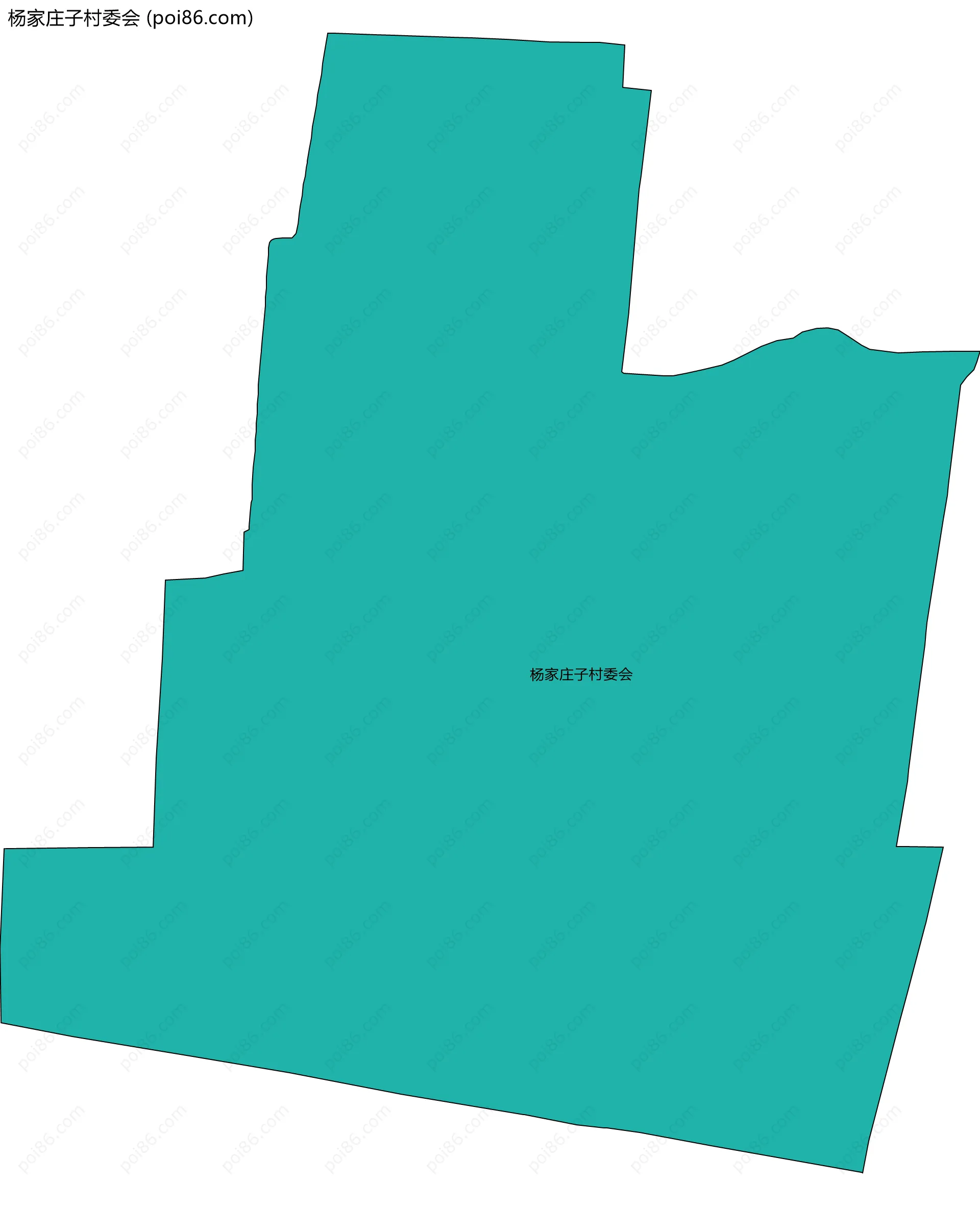 杨家庄子村委会边界地图