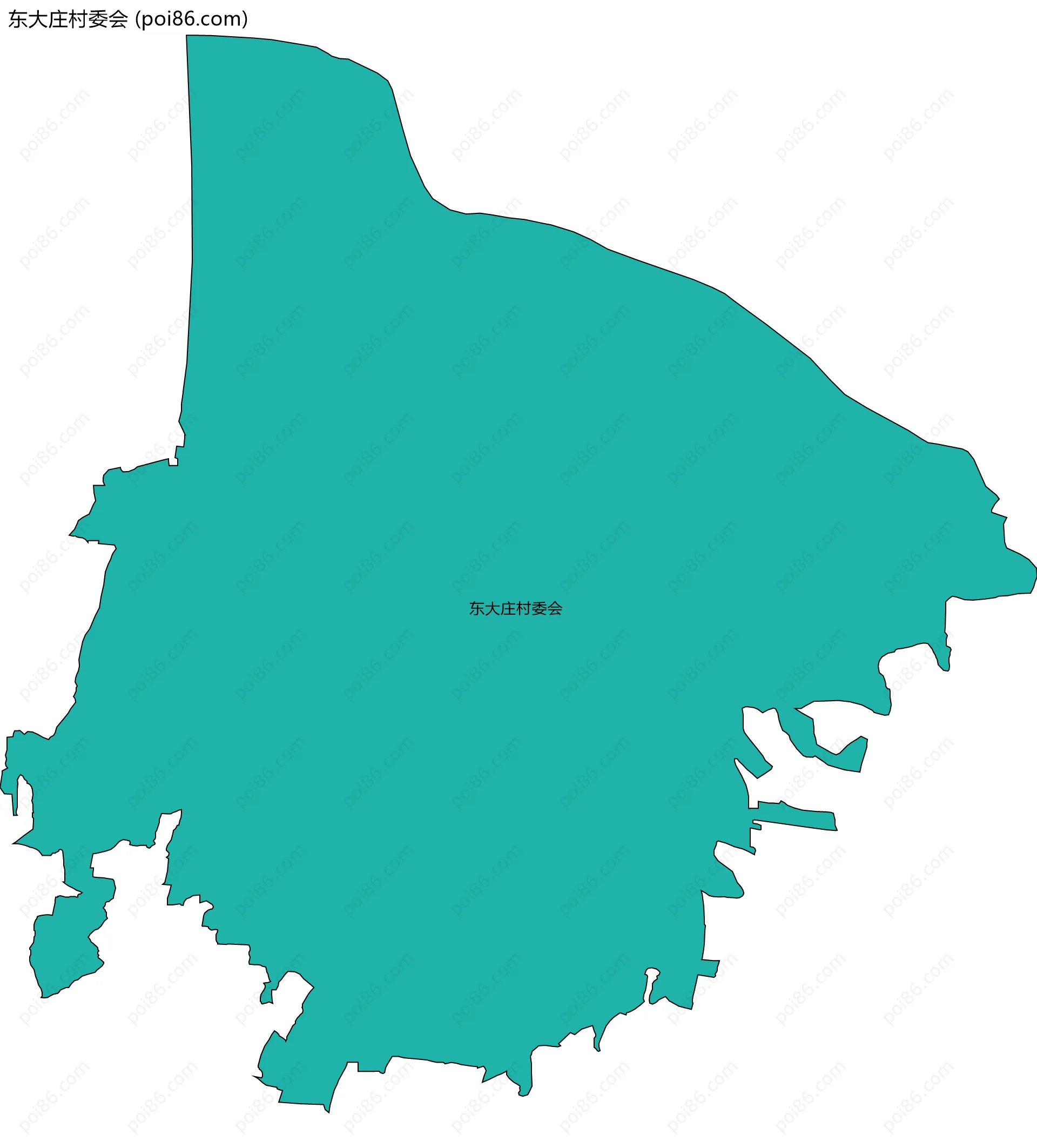 东大庄村委会边界地图