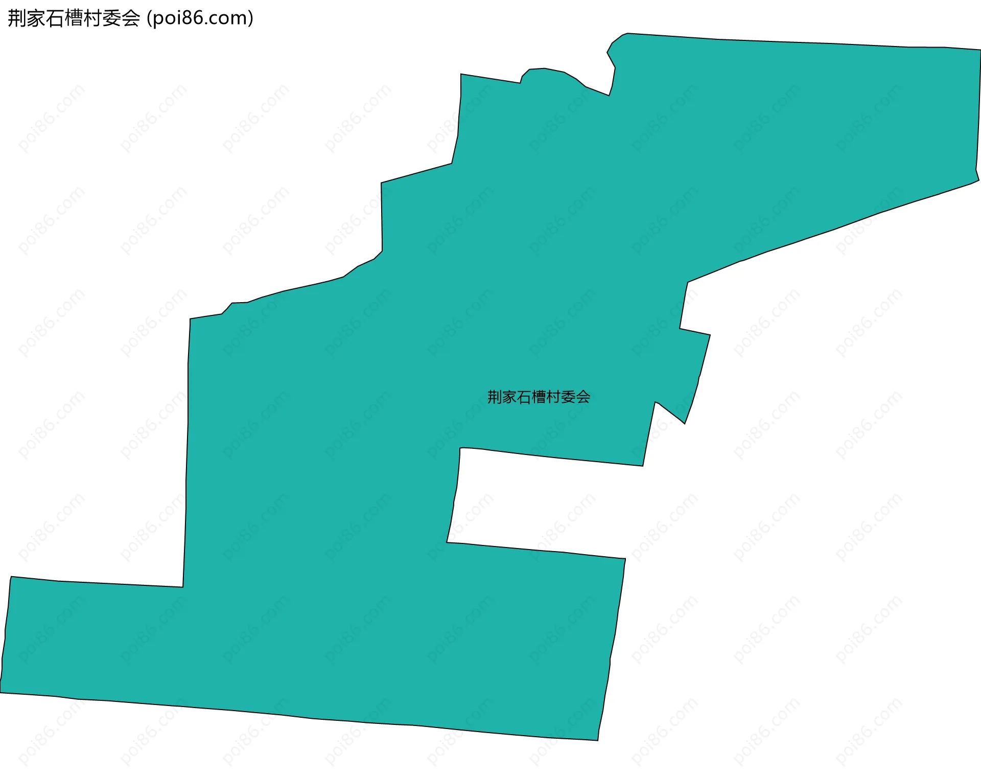 荆家石槽村委会边界地图