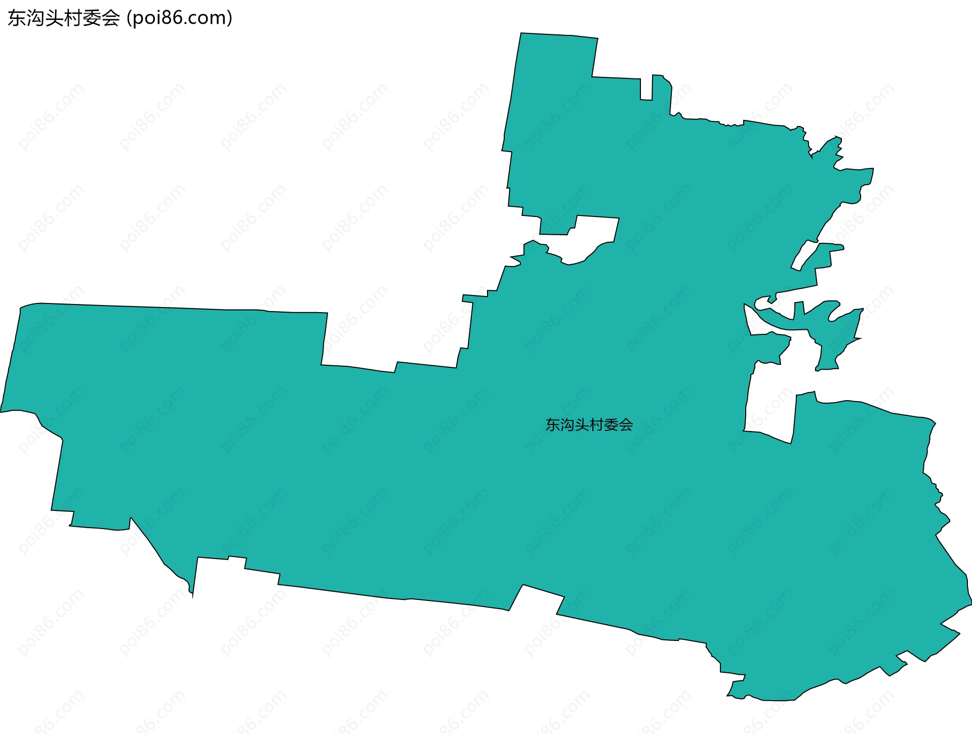东沟头村委会边界地图