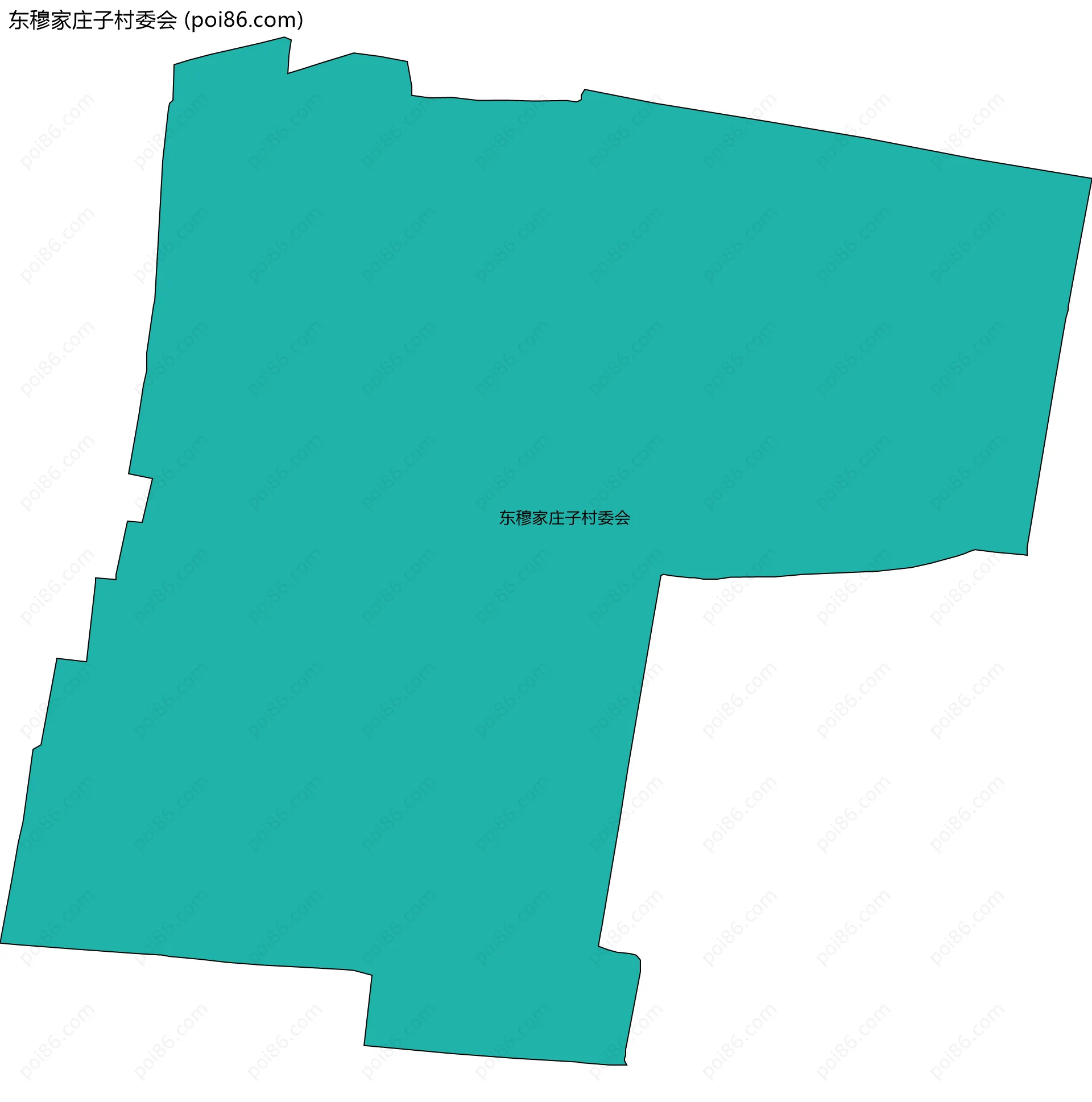 东穆家庄子村委会边界地图