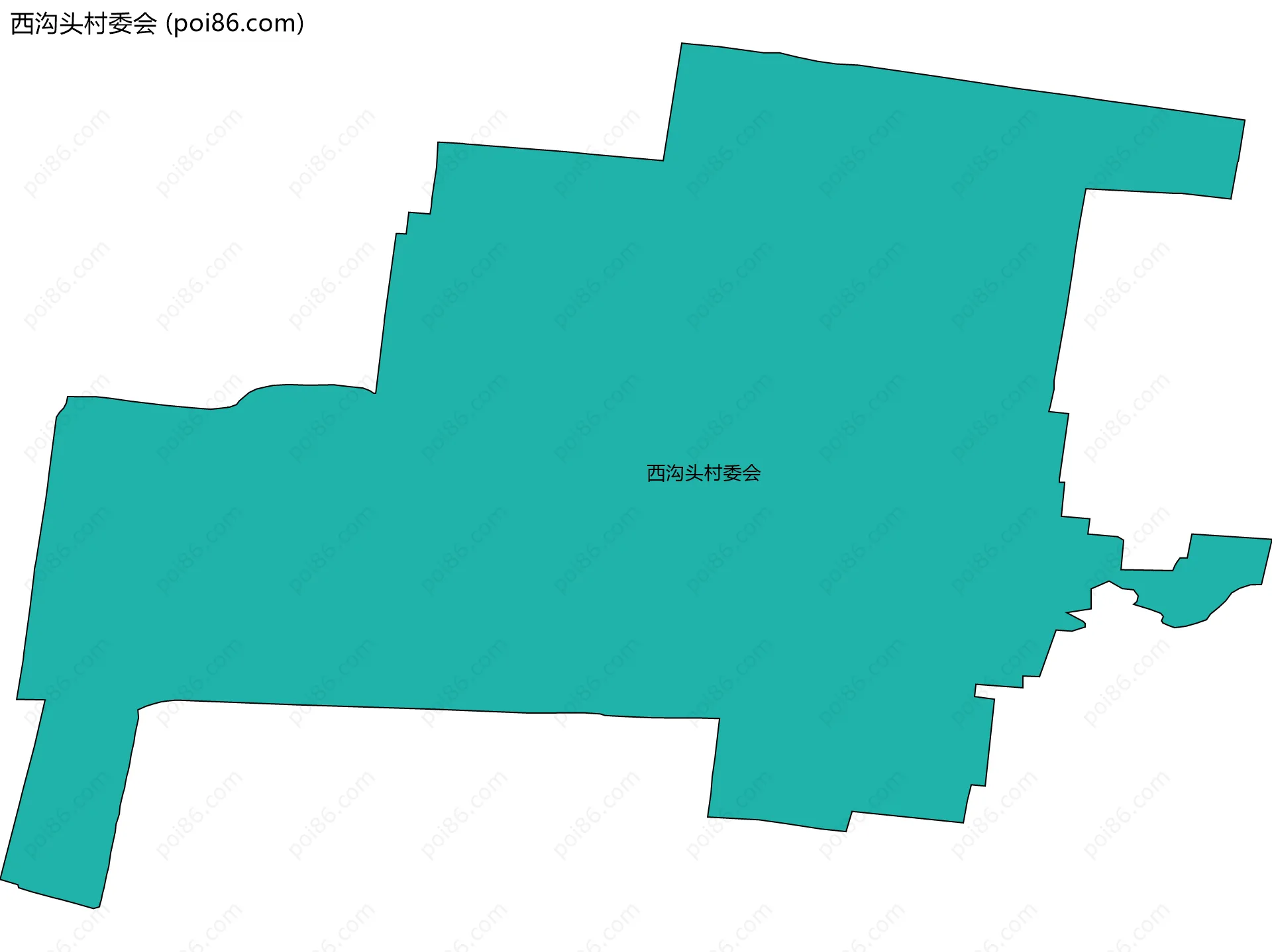 西沟头村委会边界地图