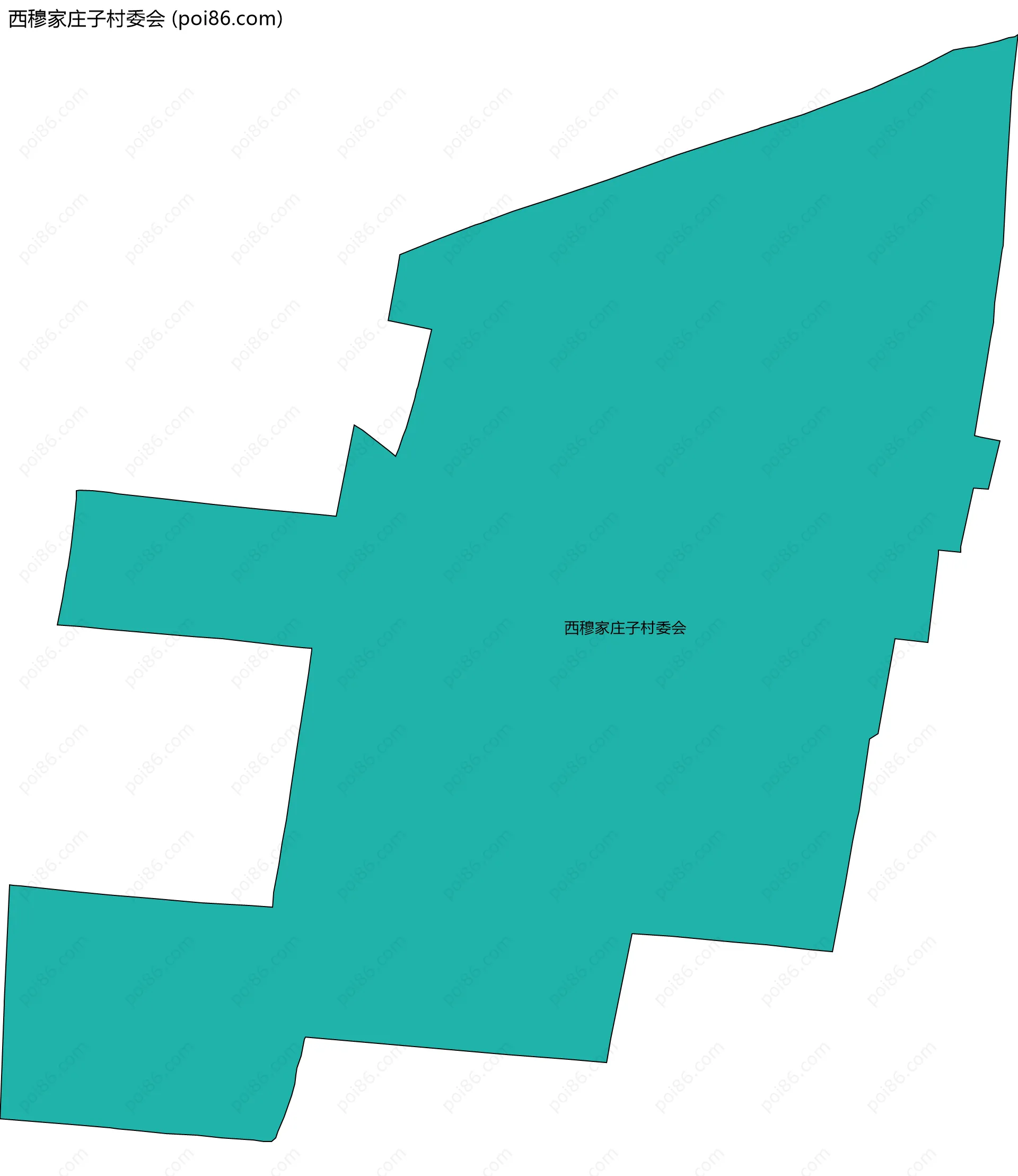 西穆家庄子村委会边界地图