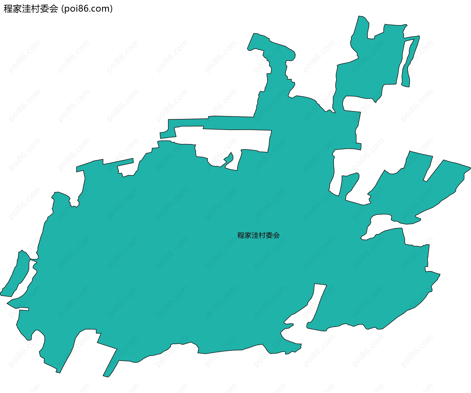 程家洼村委会边界地图