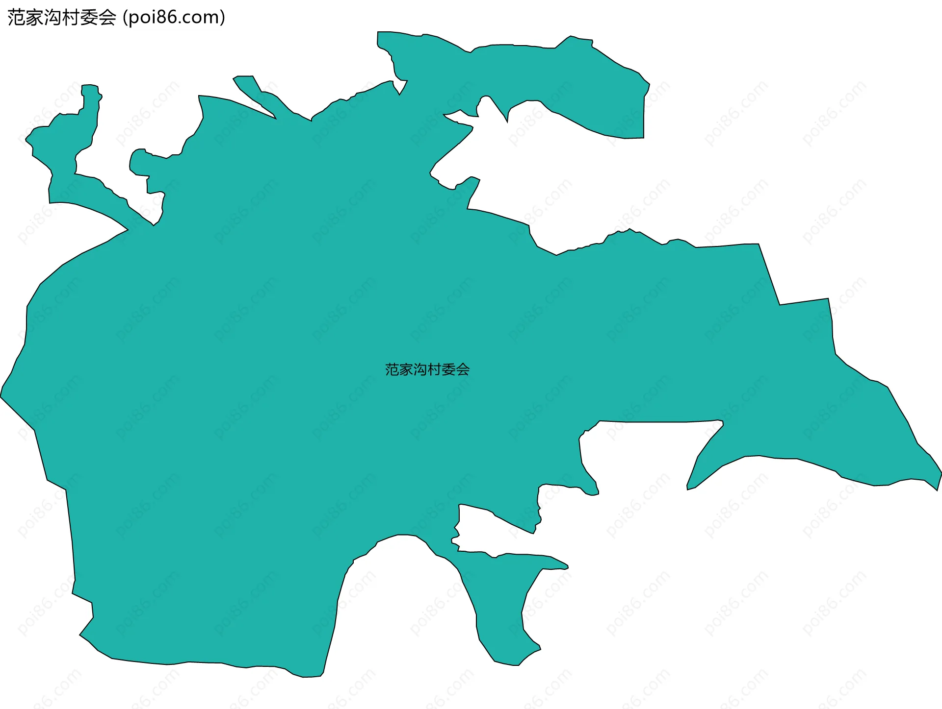 范家沟村委会边界地图