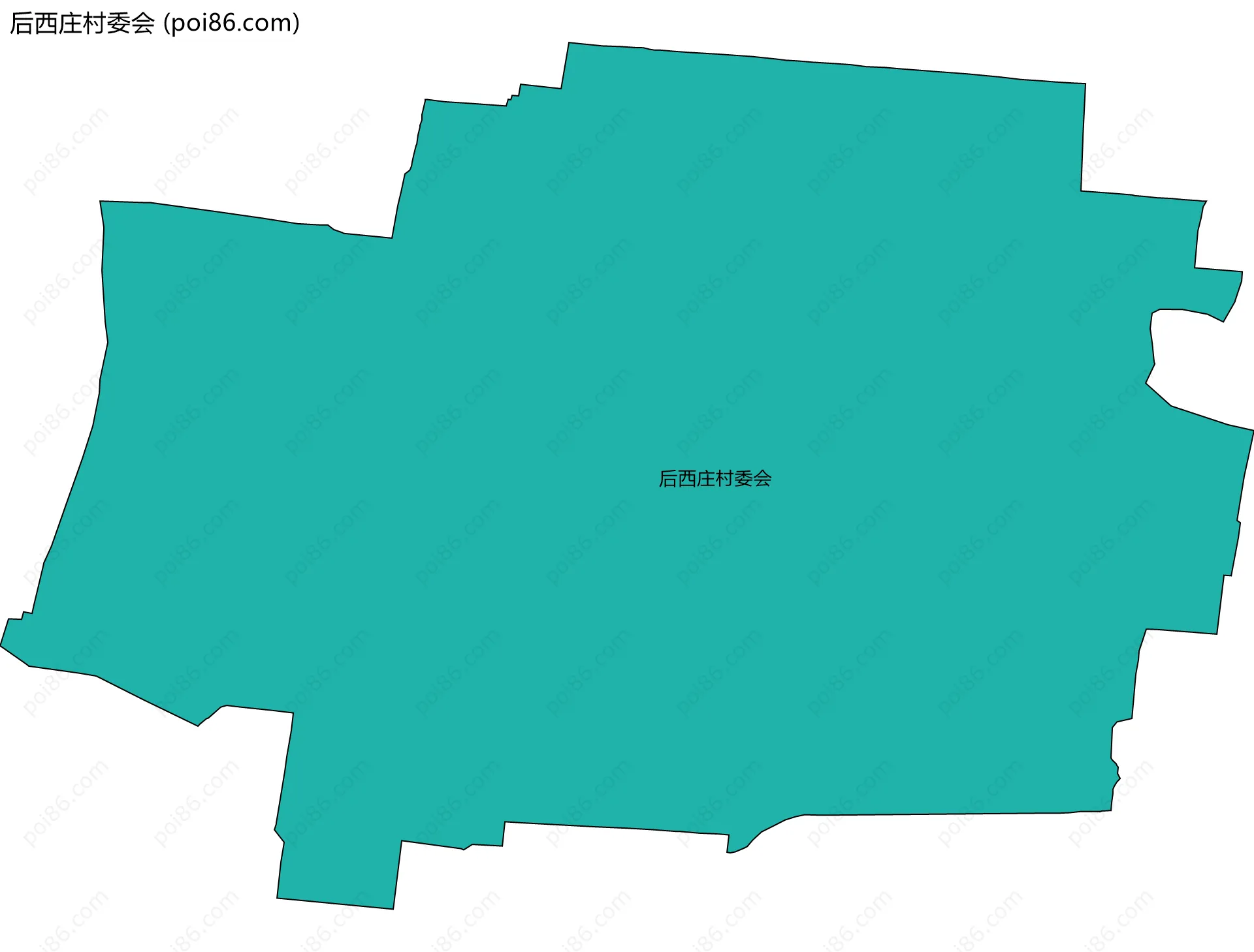 后西庄村委会边界地图