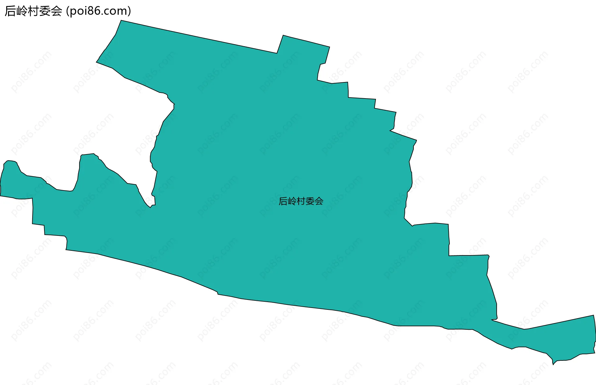 后岭村委会边界地图