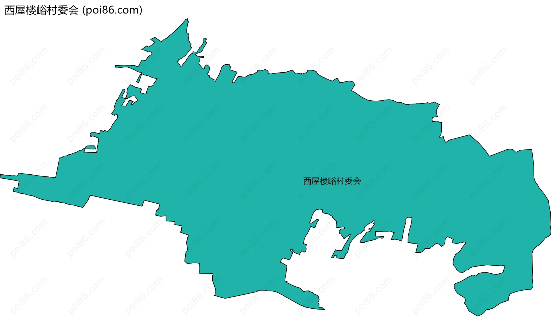 西屋楼峪村委会边界地图