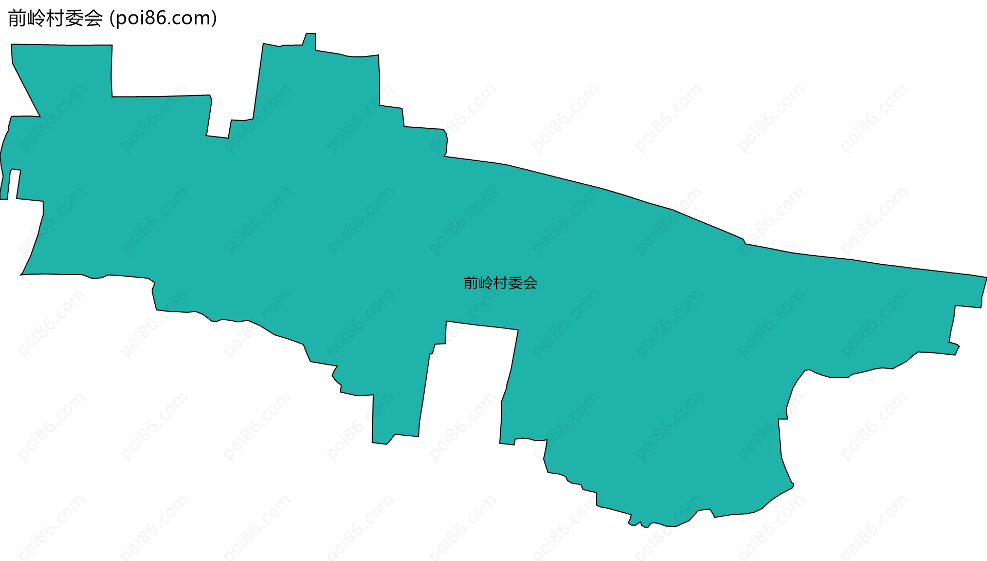 前岭村委会边界地图