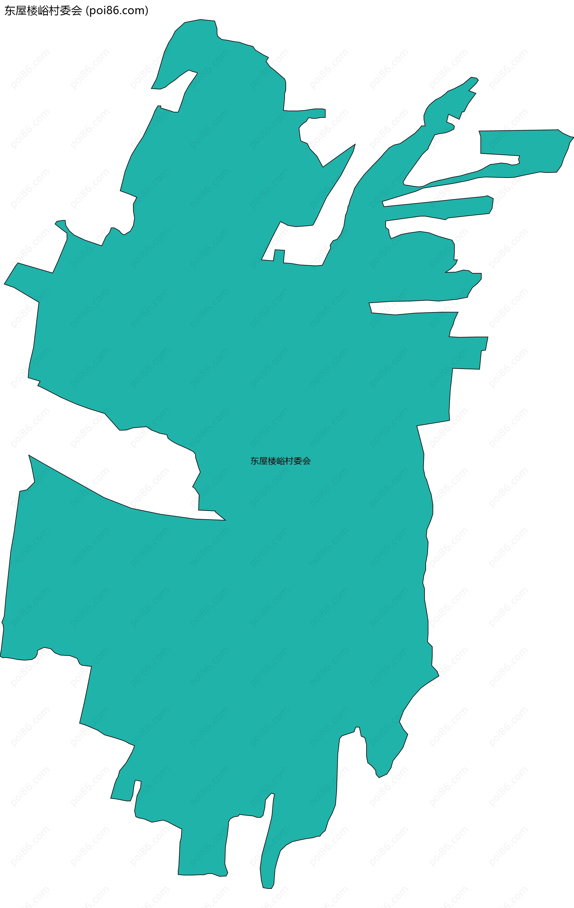 东屋楼峪村委会边界地图