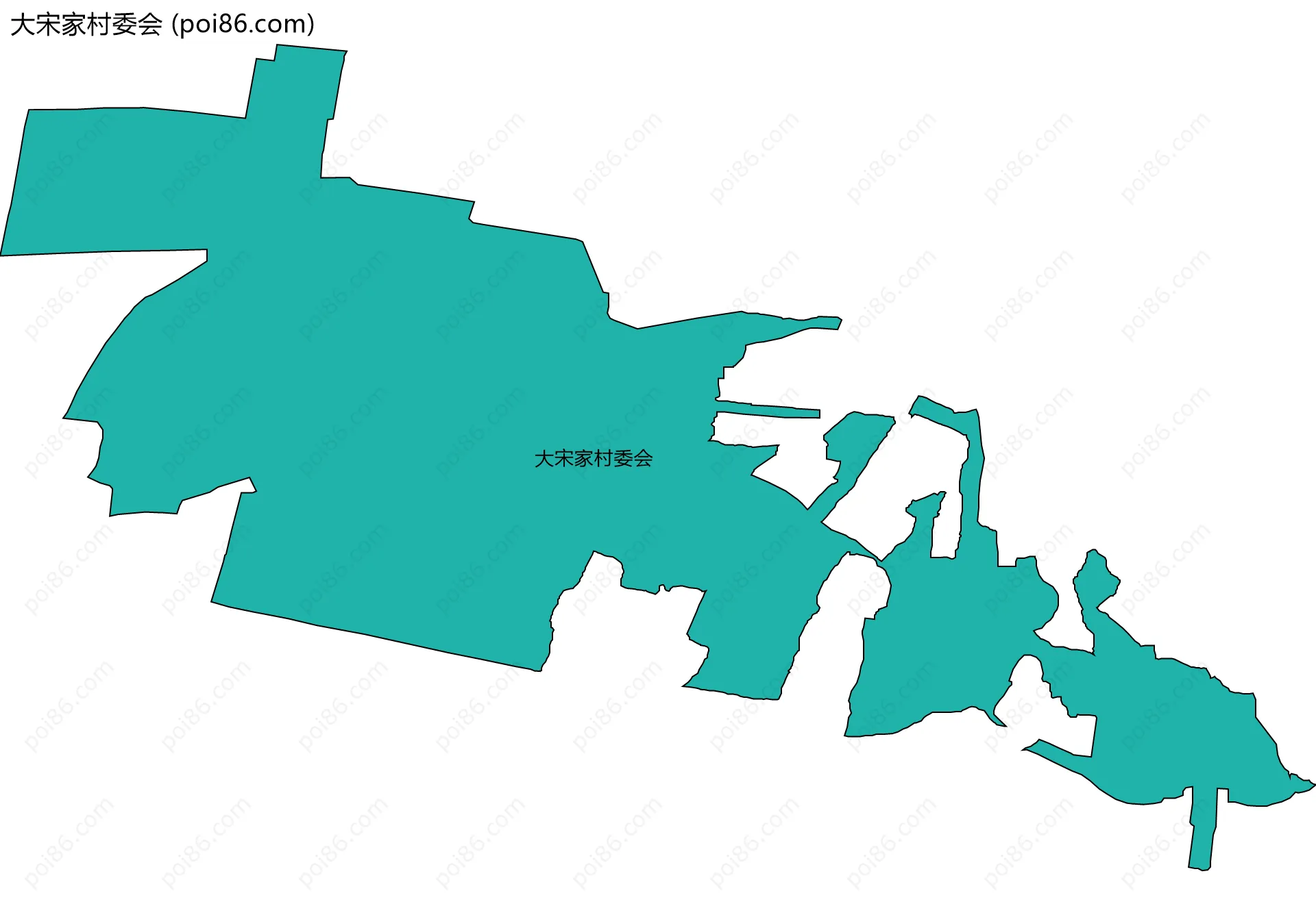 大宋家村委会边界地图