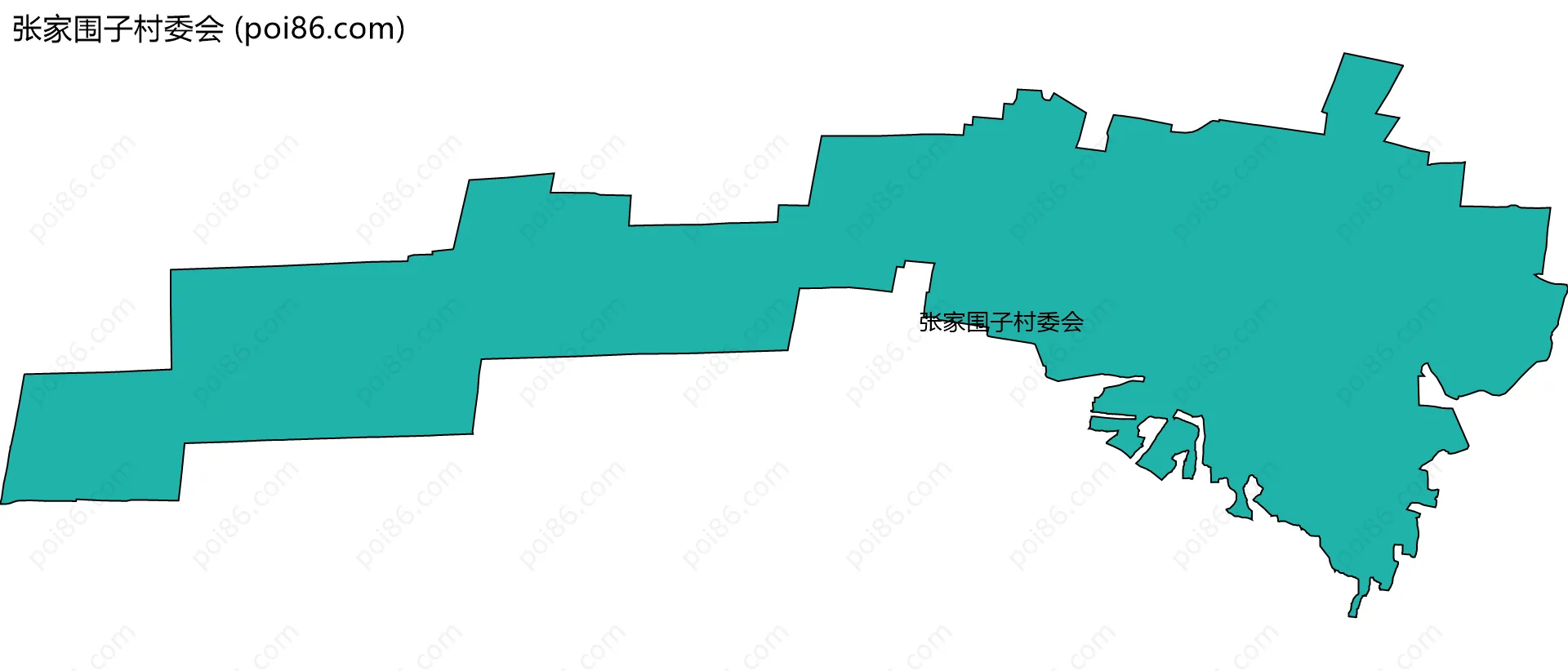 张家围子村委会边界地图