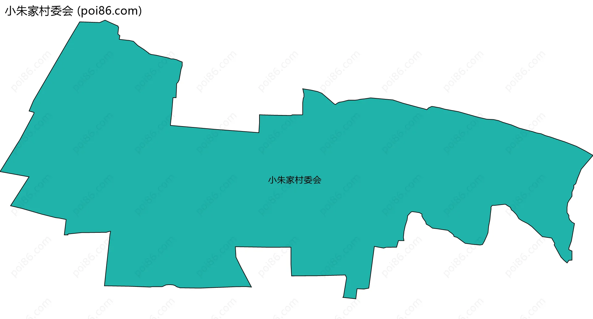 小朱家村委会边界地图