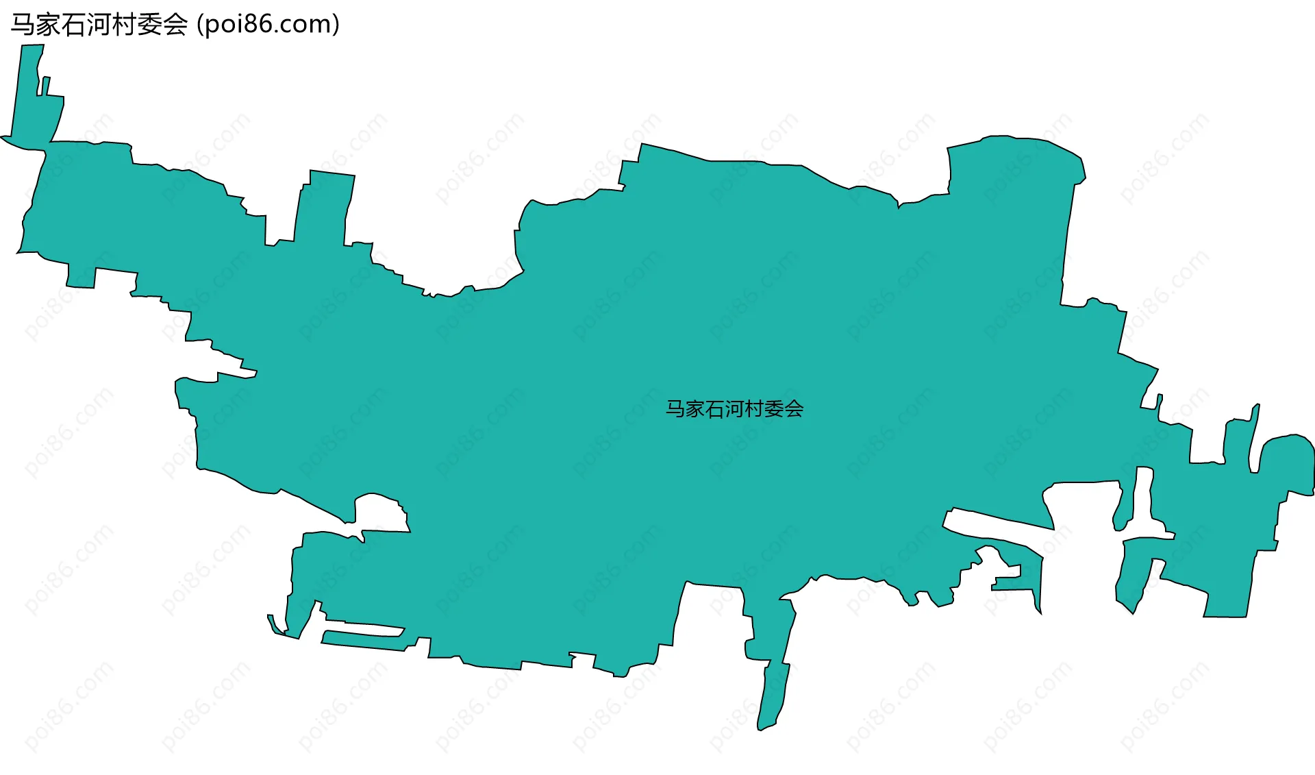 马家石河村委会边界地图