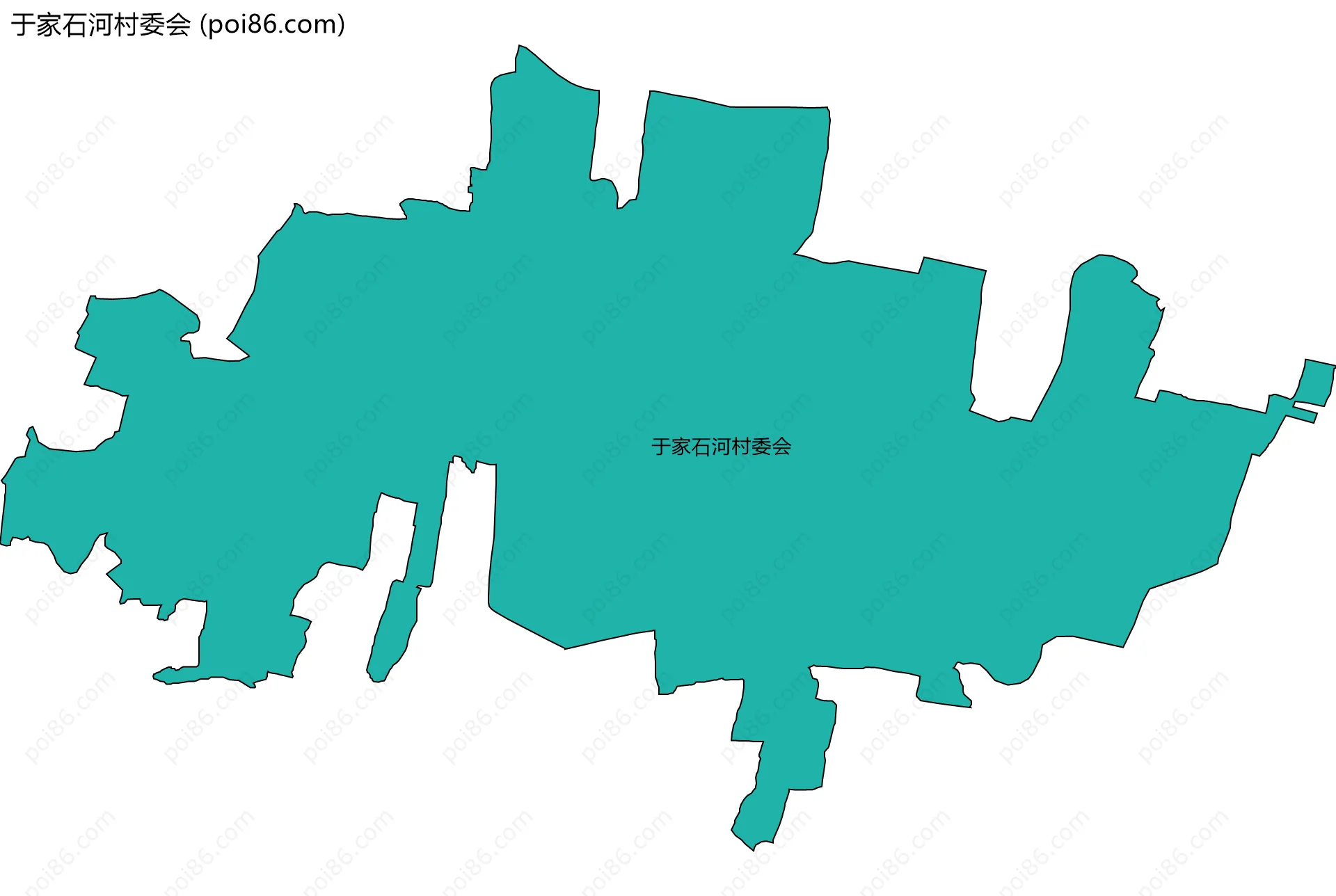 于家石河村委会边界地图