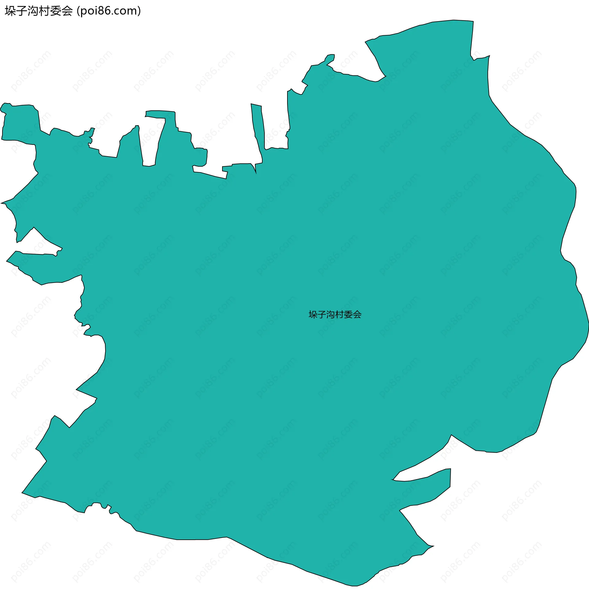 垛子沟村委会边界地图