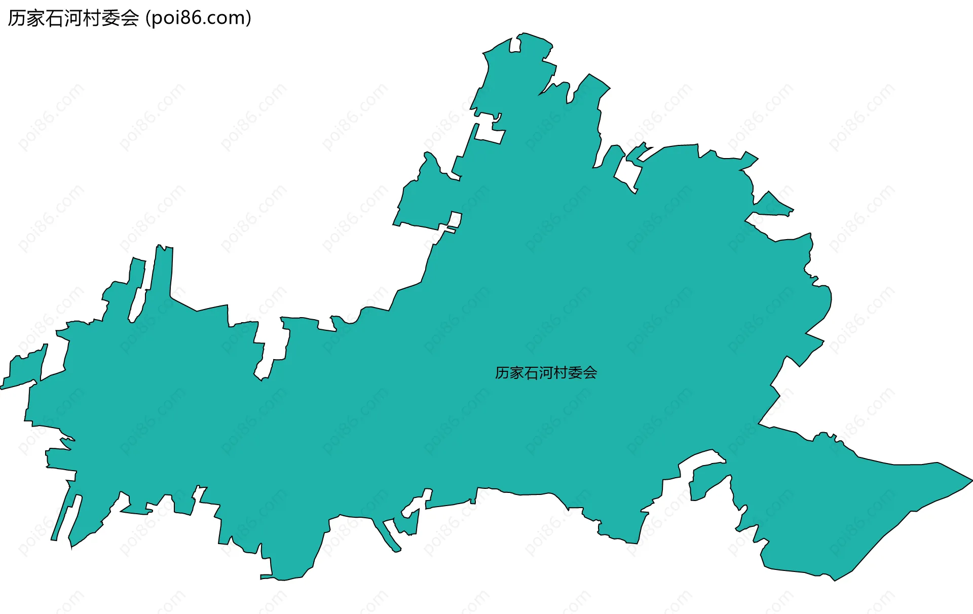 历家石河村委会边界地图