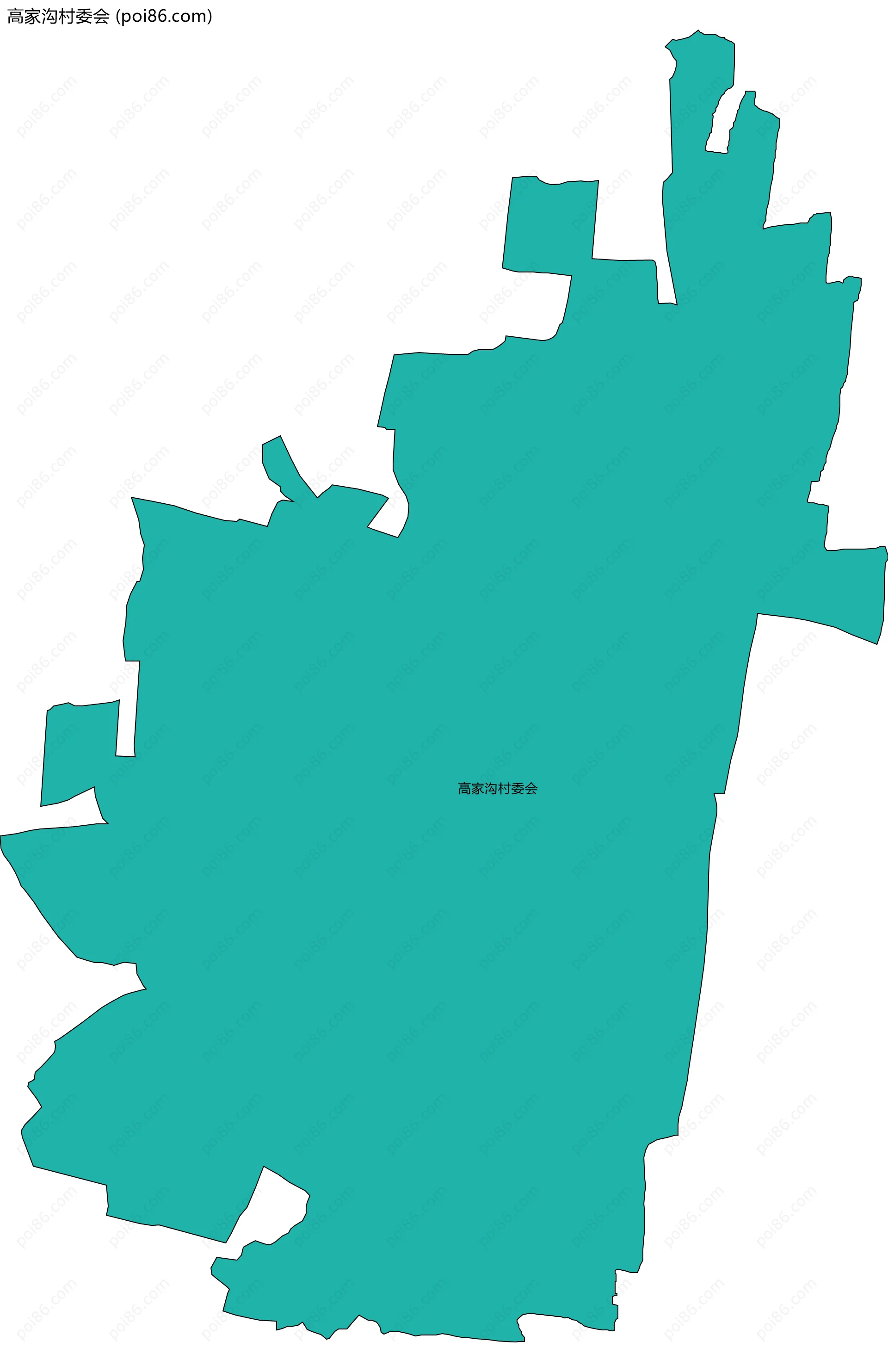 高家沟村委会边界地图