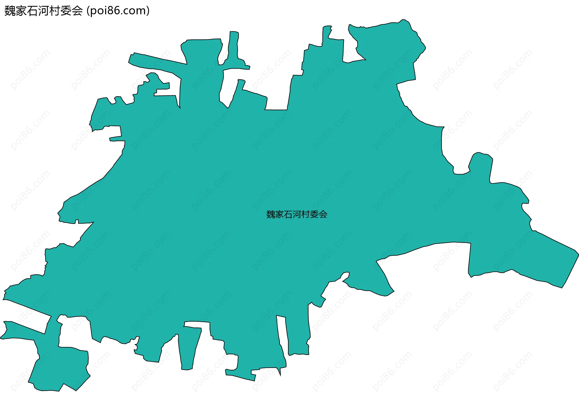 魏家石河村委会边界地图