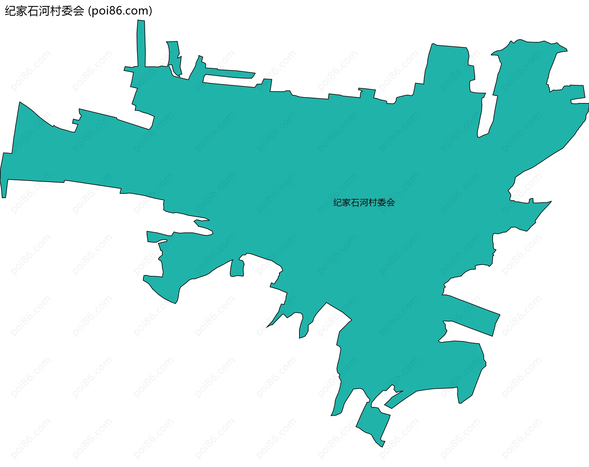 纪家石河村委会边界地图