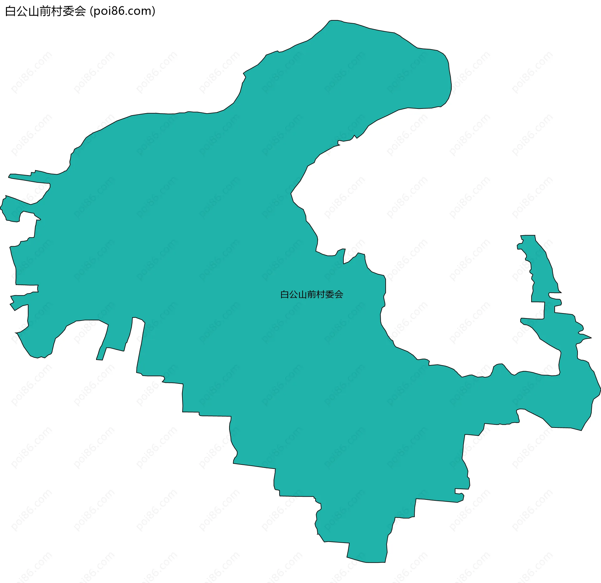 白公山前村委会边界地图