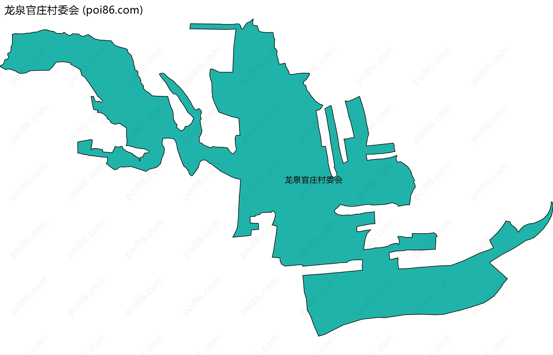 龙泉官庄村委会边界地图