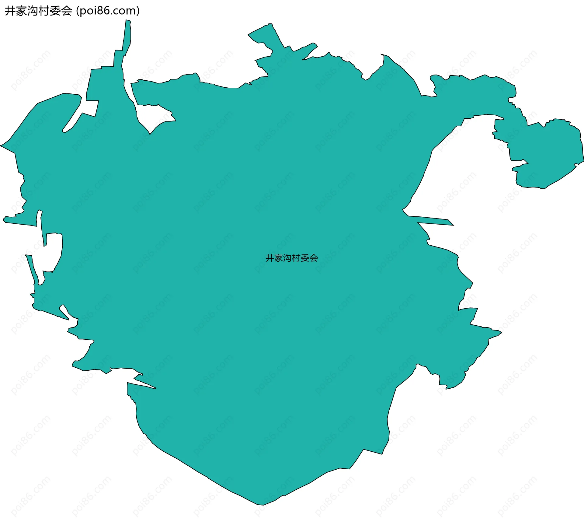 井家沟村委会边界地图