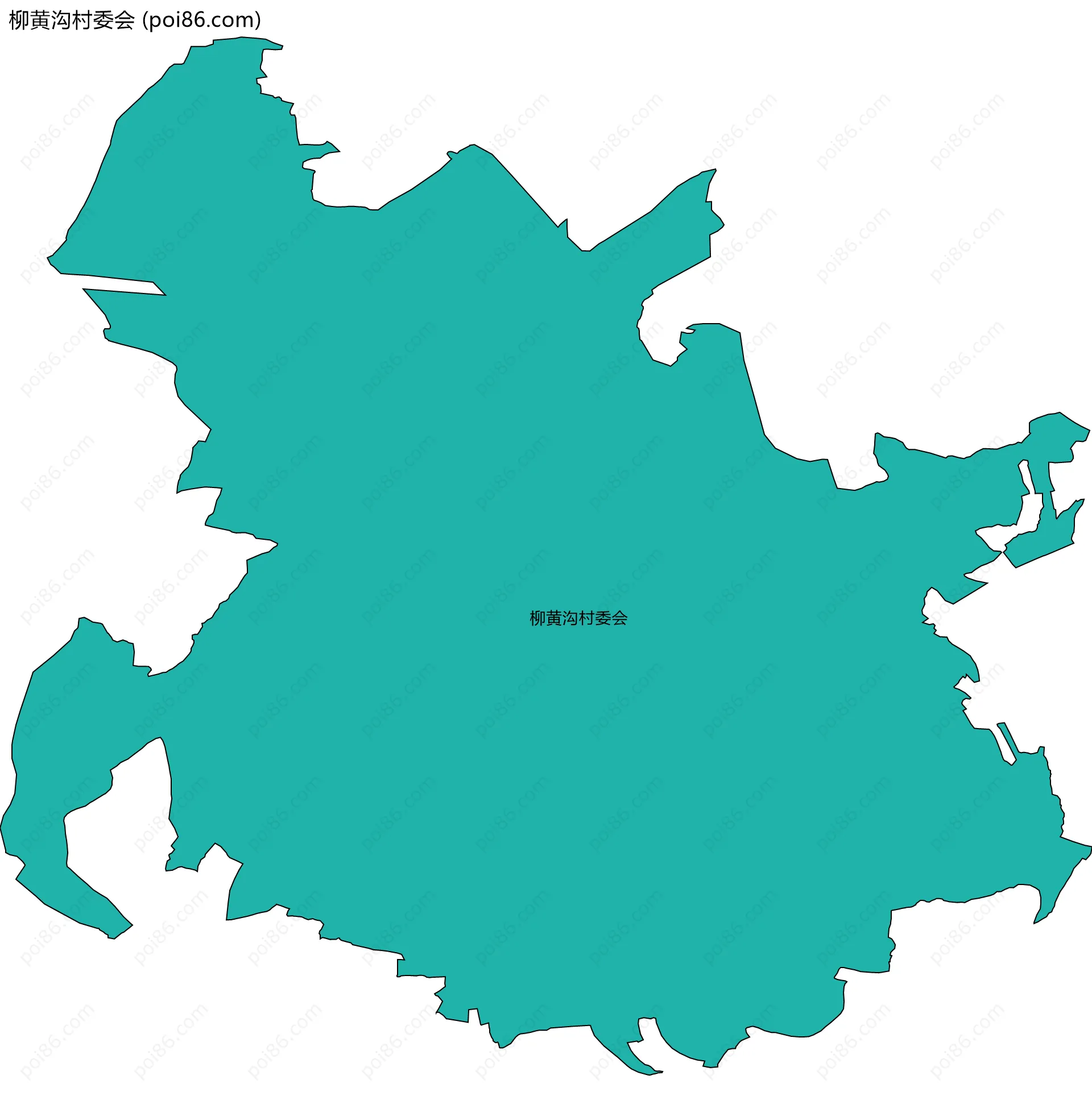 柳黄沟村委会边界地图
