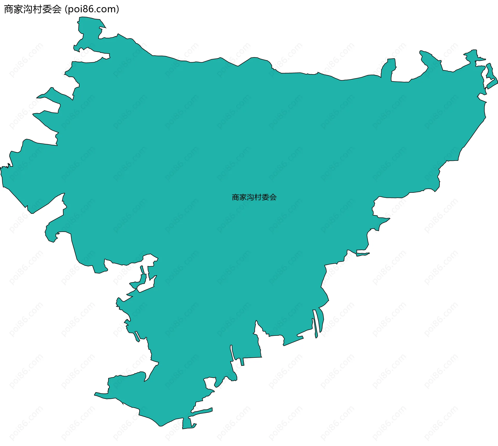 商家沟村委会边界地图