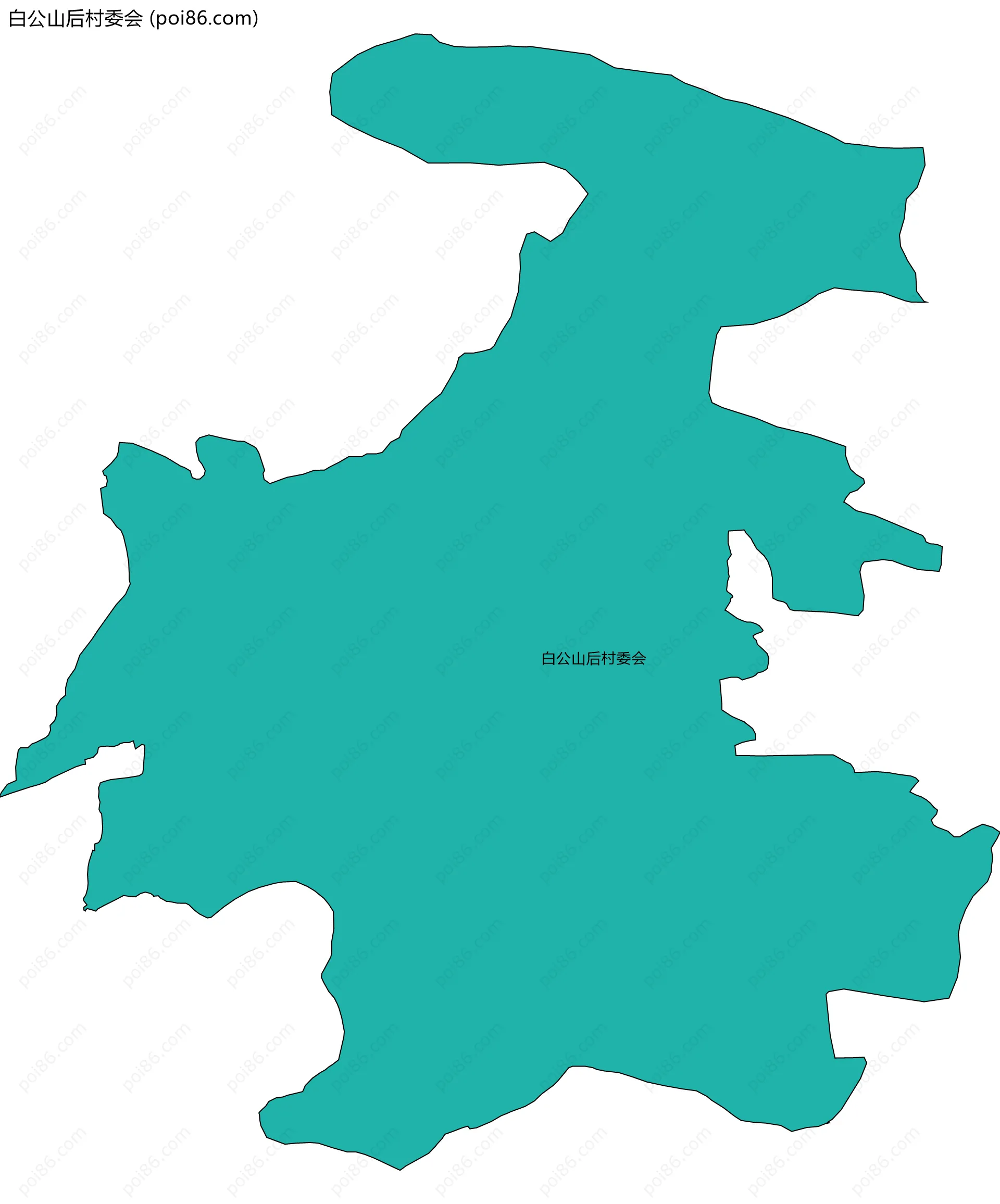 白公山后村委会边界地图