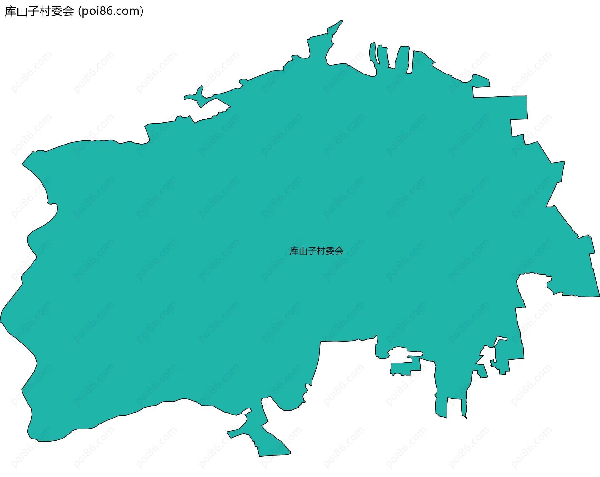 库山子村委会边界地图