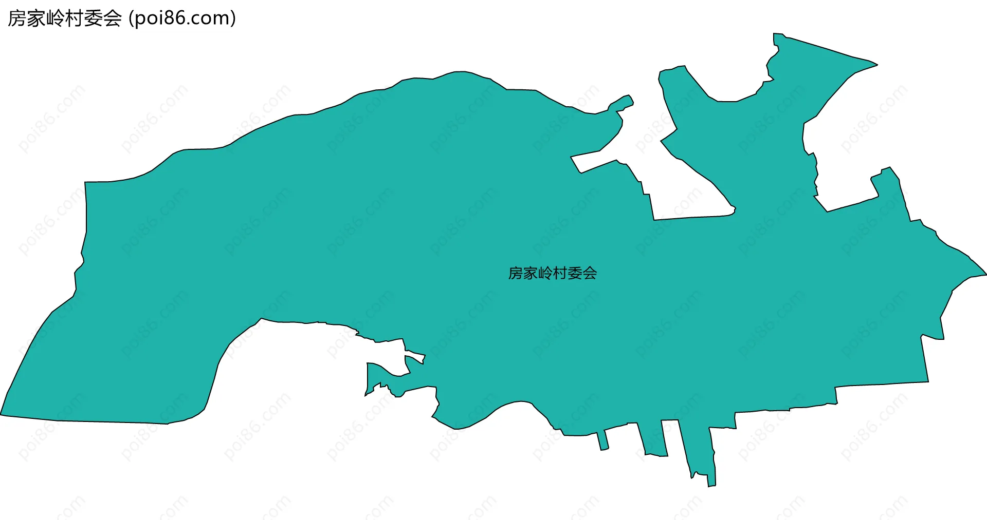 房家岭村委会边界地图