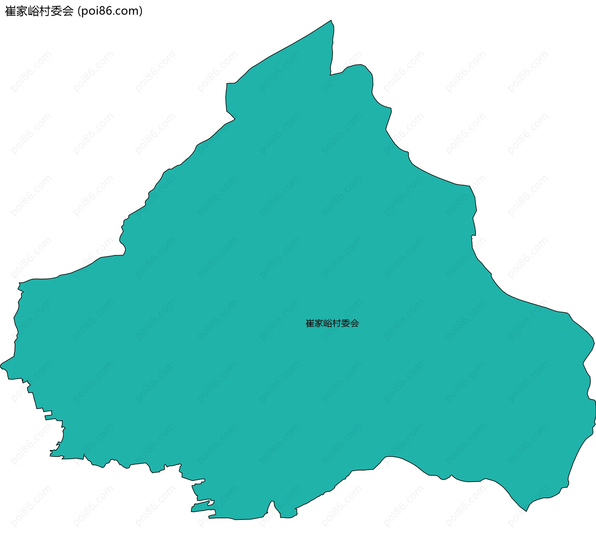 崔家峪村委会边界地图