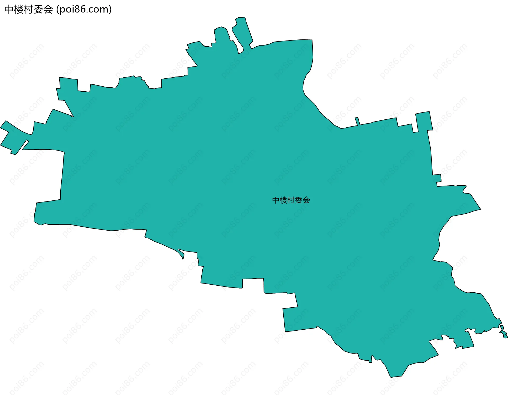 中楼村委会边界地图