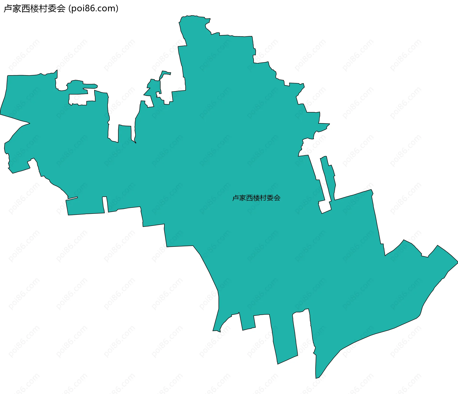 卢家西楼村委会边界地图