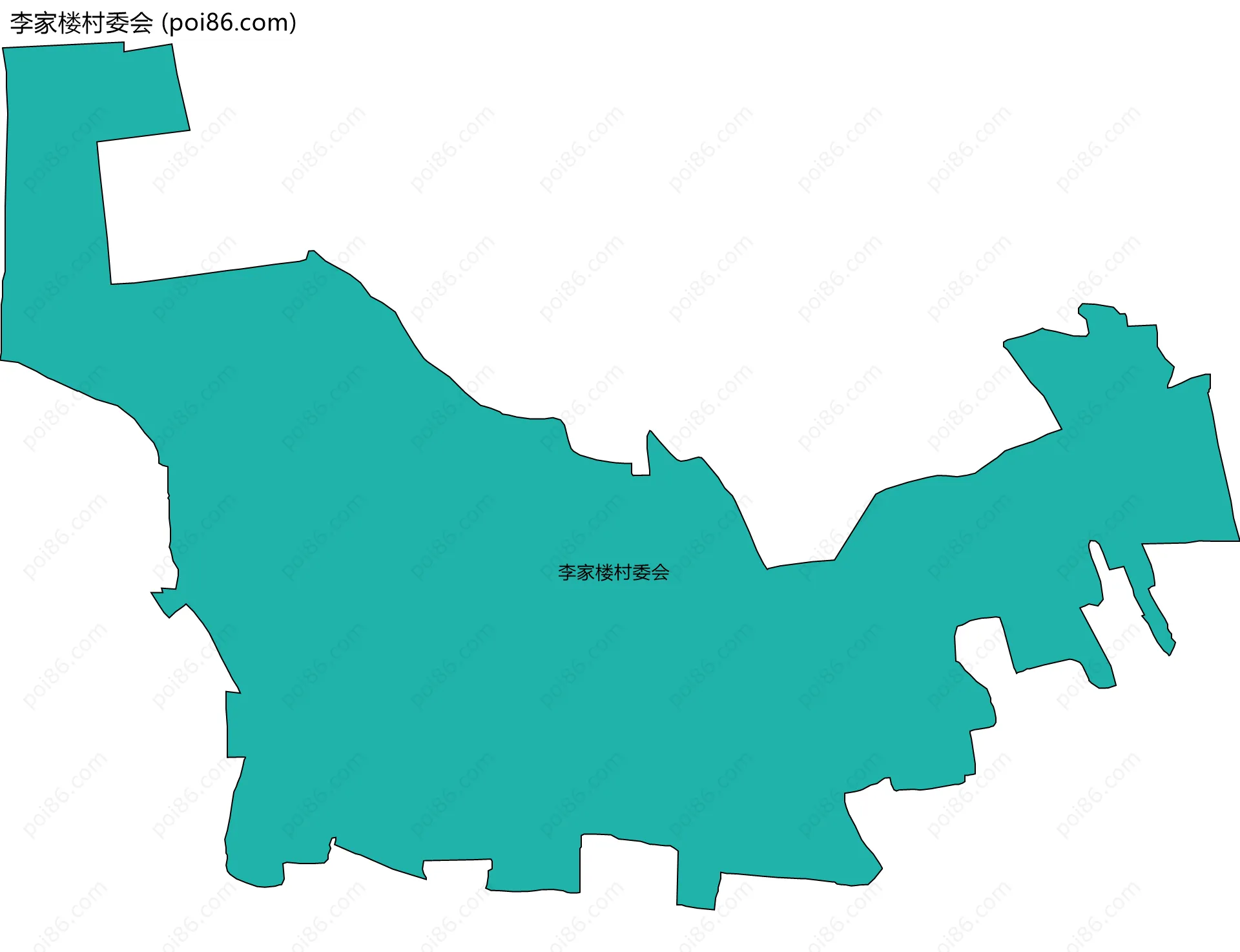 李家楼村委会边界地图