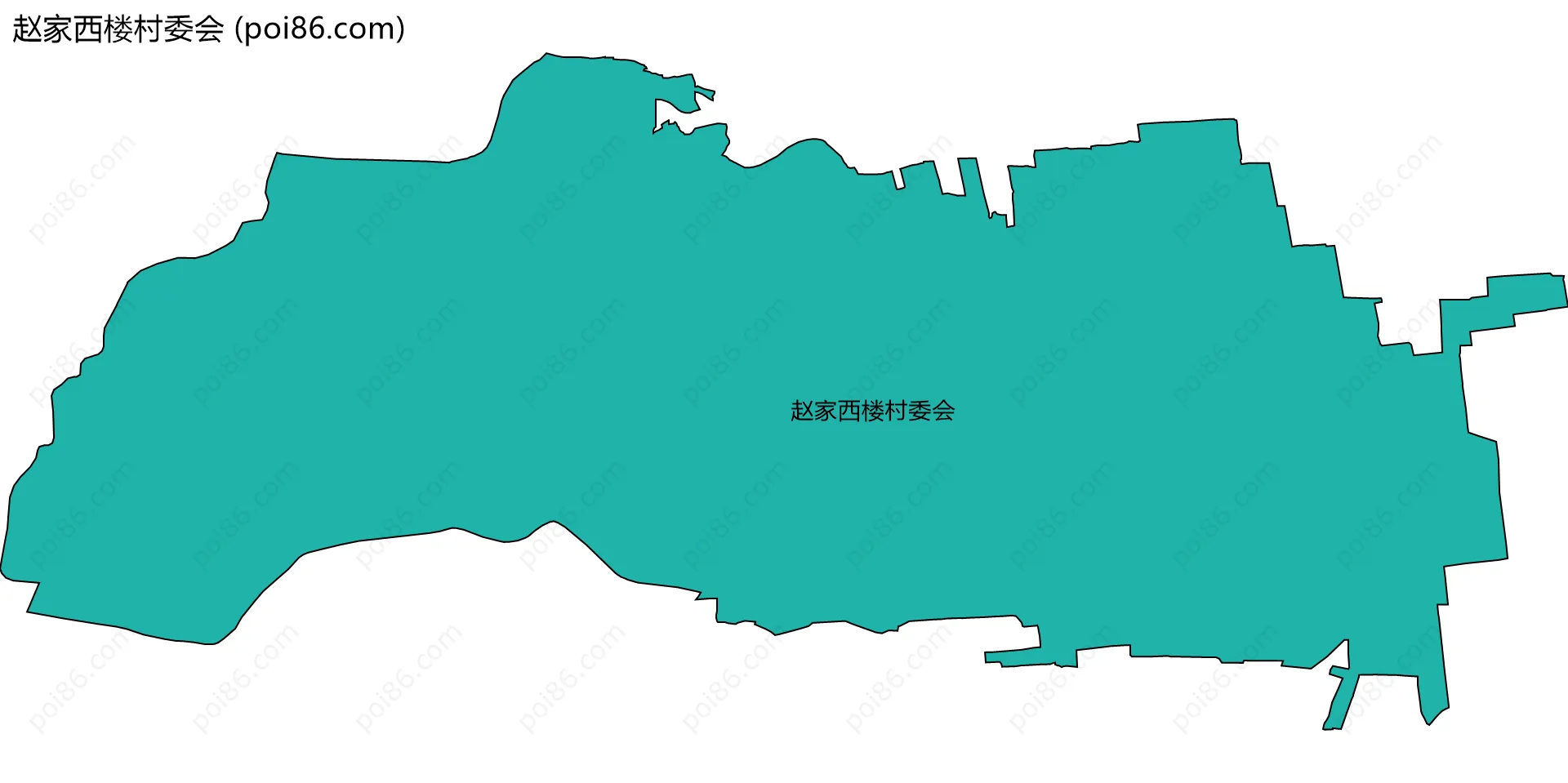 赵家西楼村委会边界地图