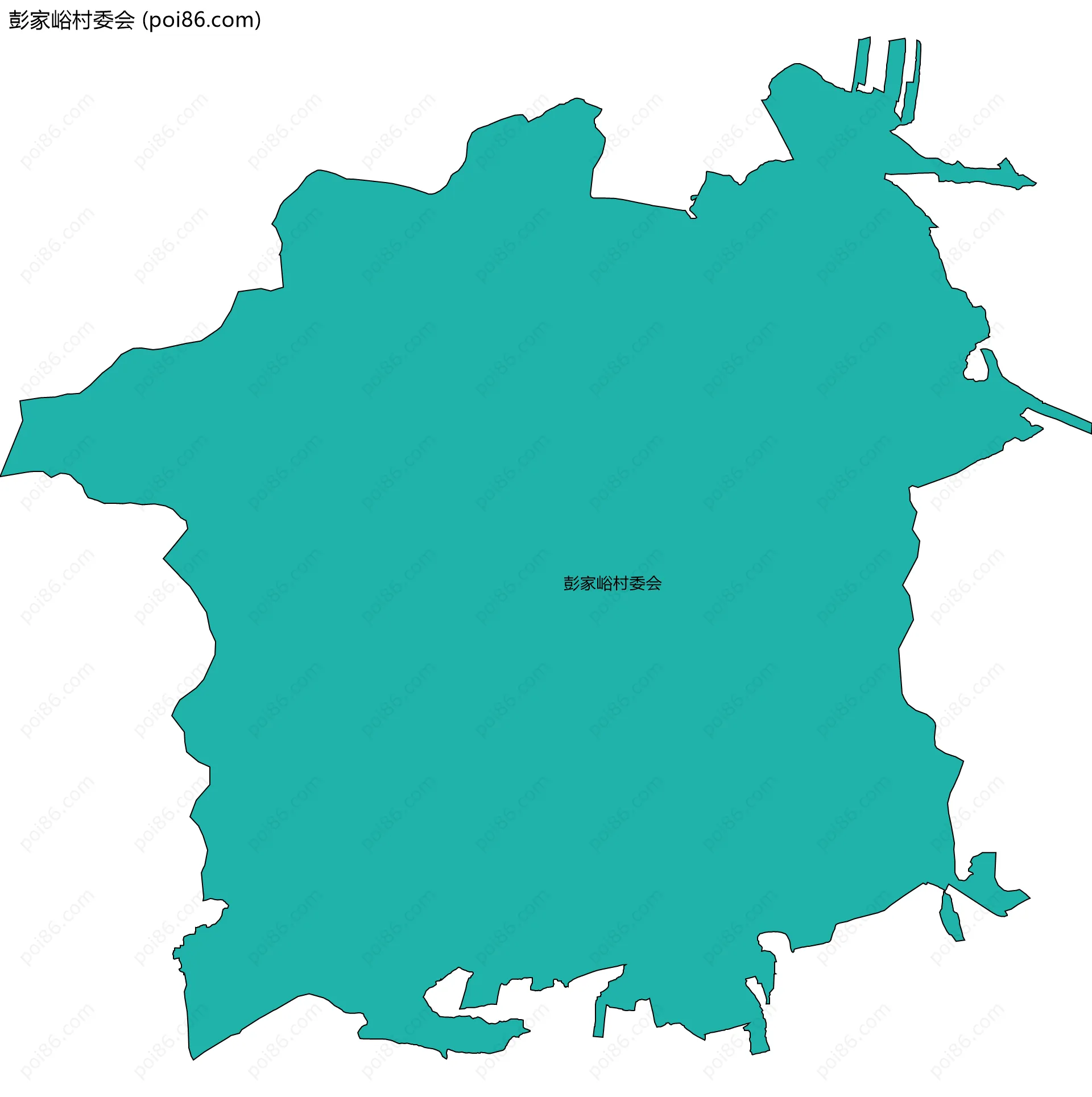 彭家峪村委会边界地图