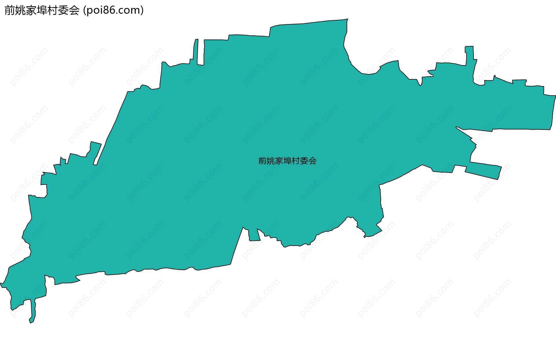 前姚家埠村委会边界地图
