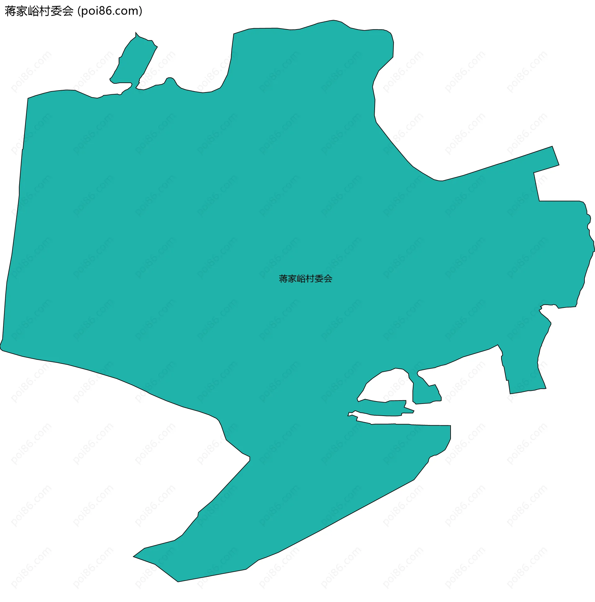 蒋家峪村委会边界地图