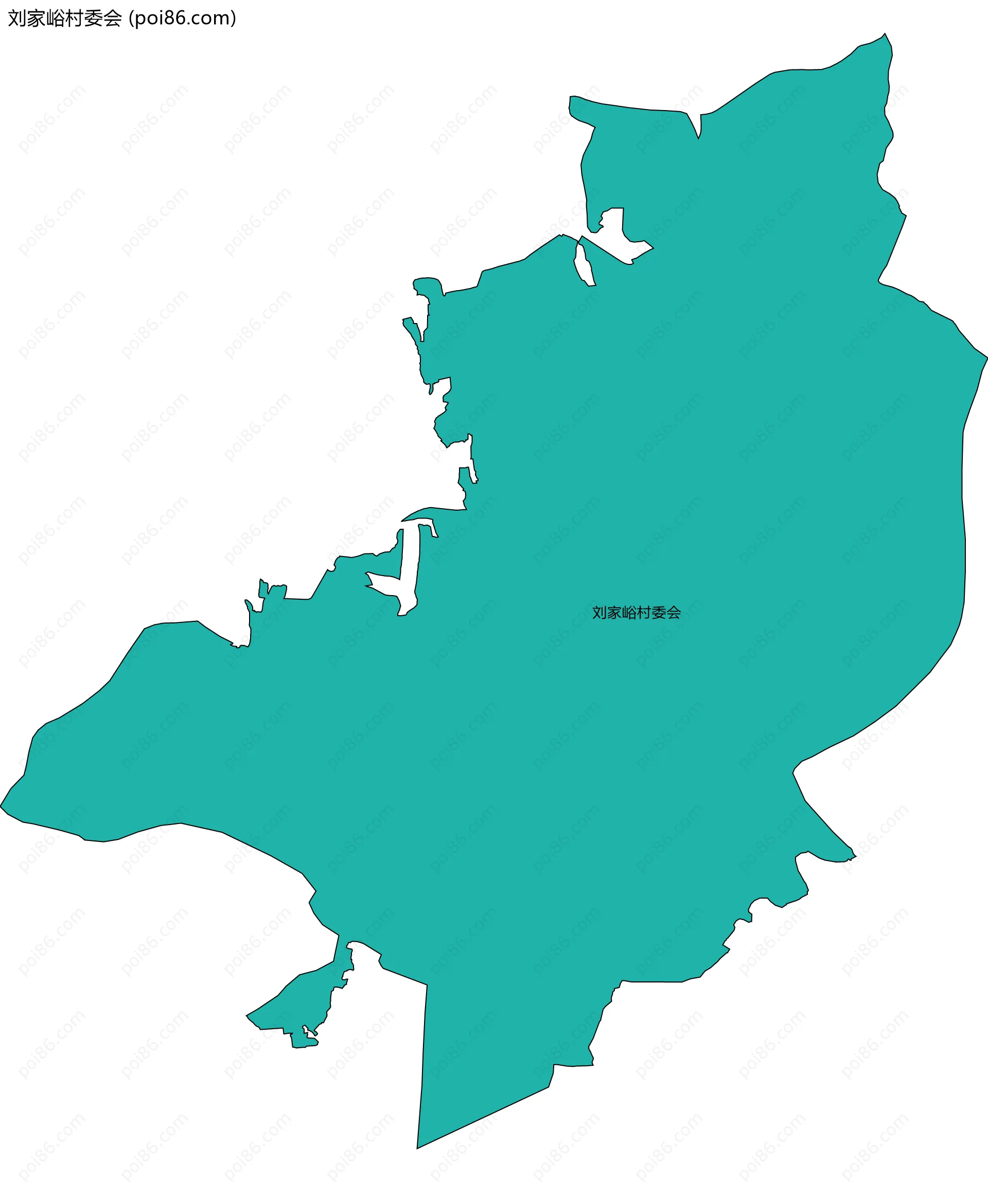刘家峪村委会边界地图