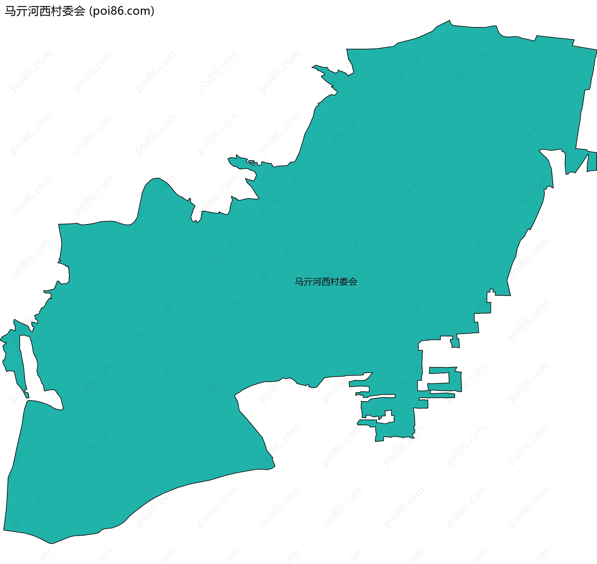 马亓河西村委会边界地图