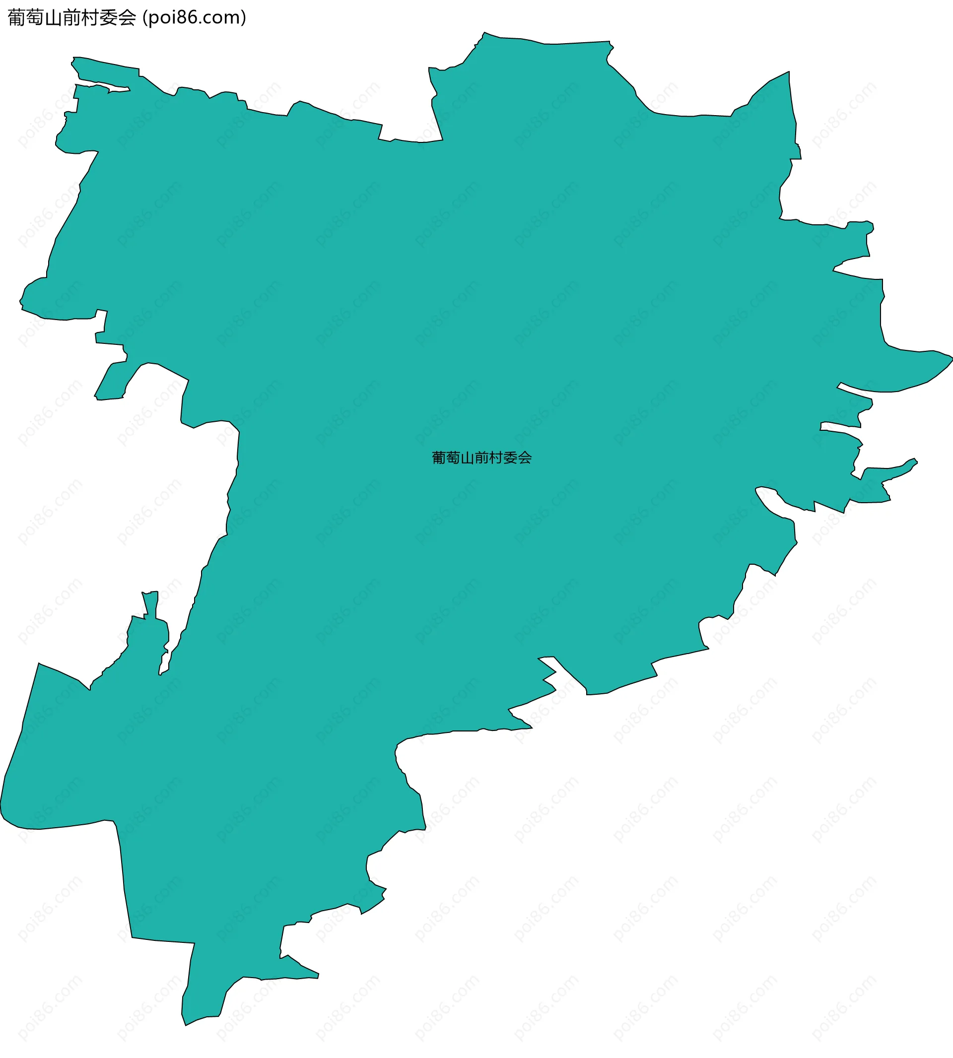 葡萄山前村委会边界地图