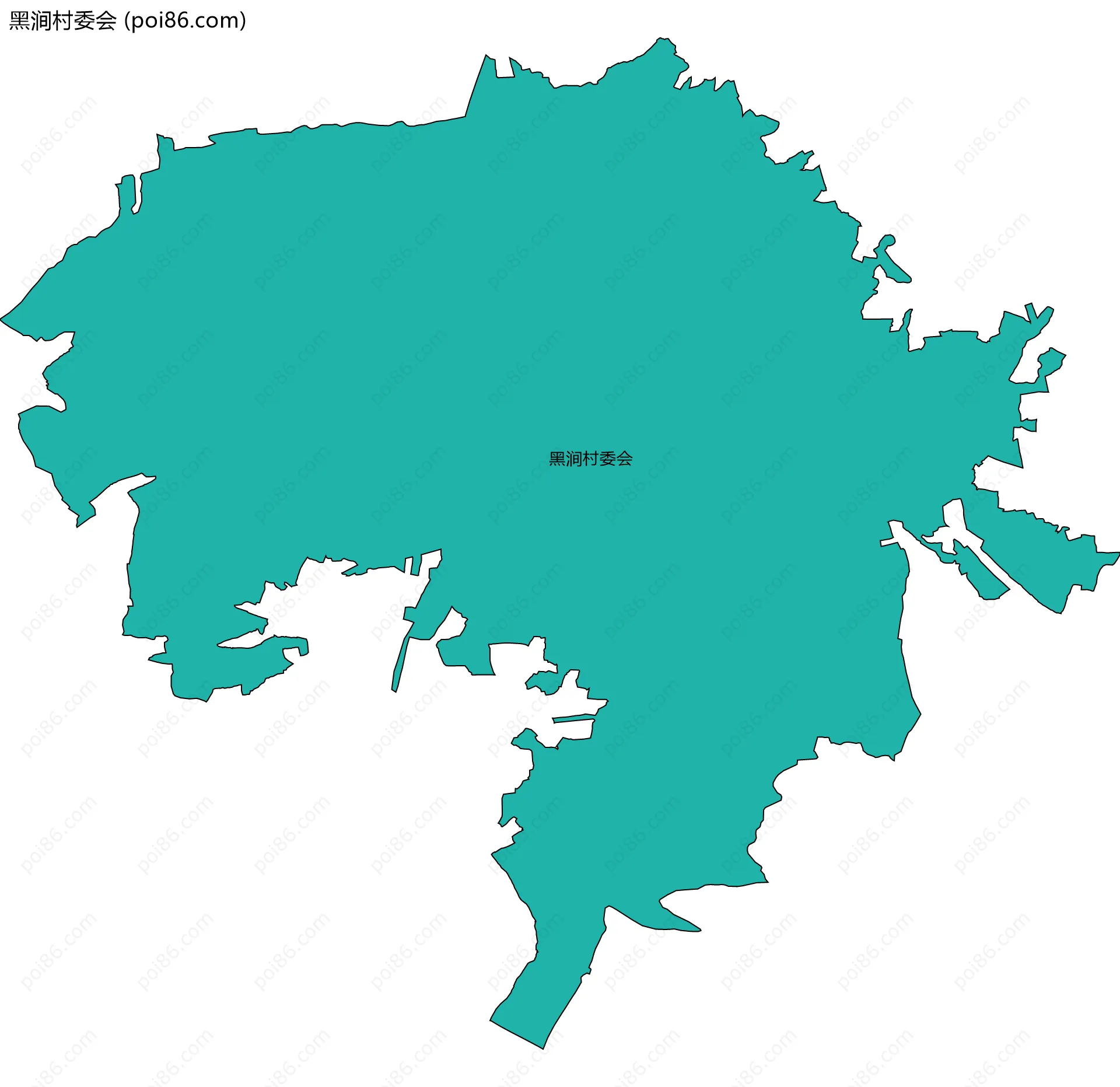 黑涧村委会边界地图