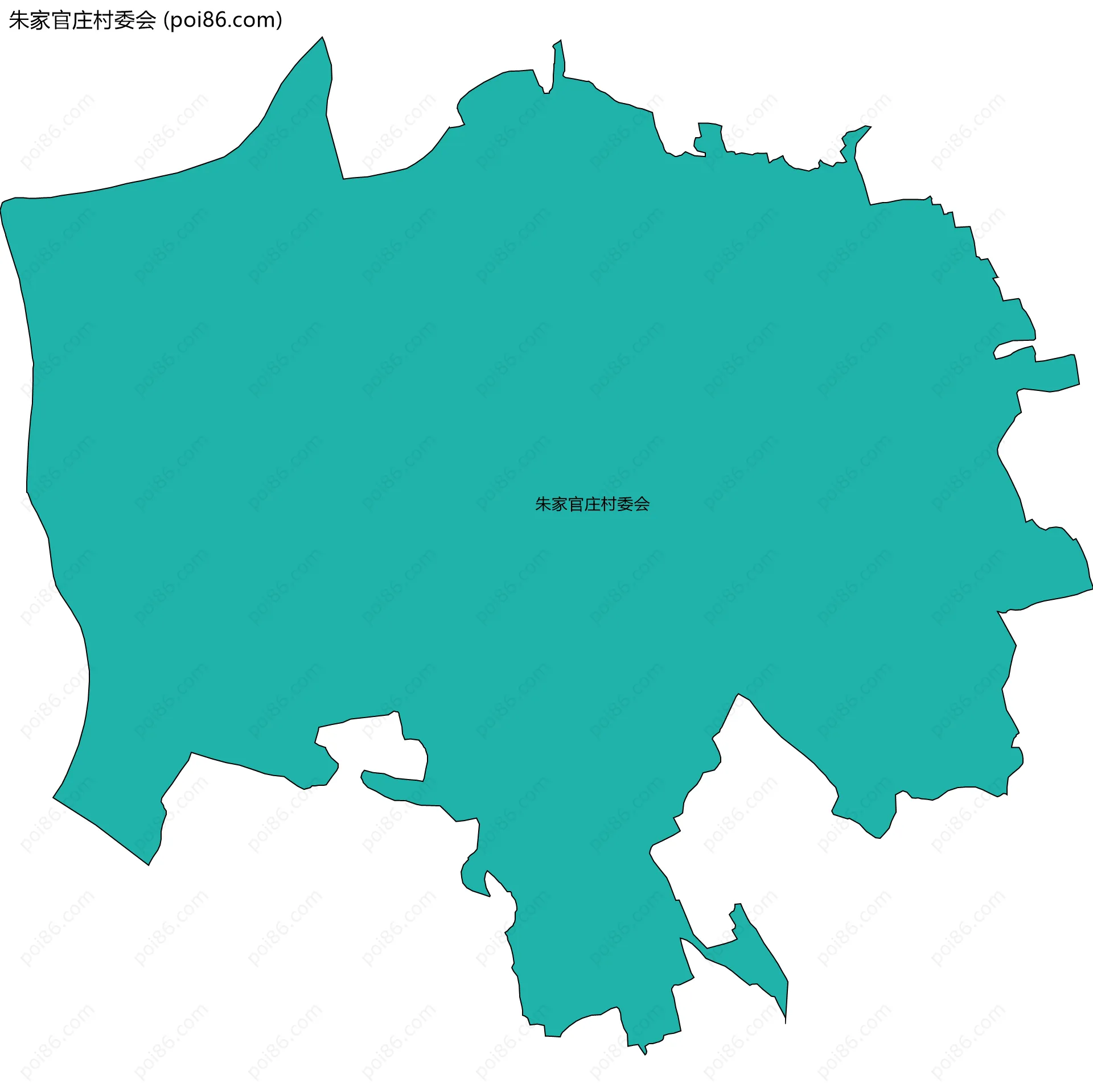 朱家官庄村委会边界地图