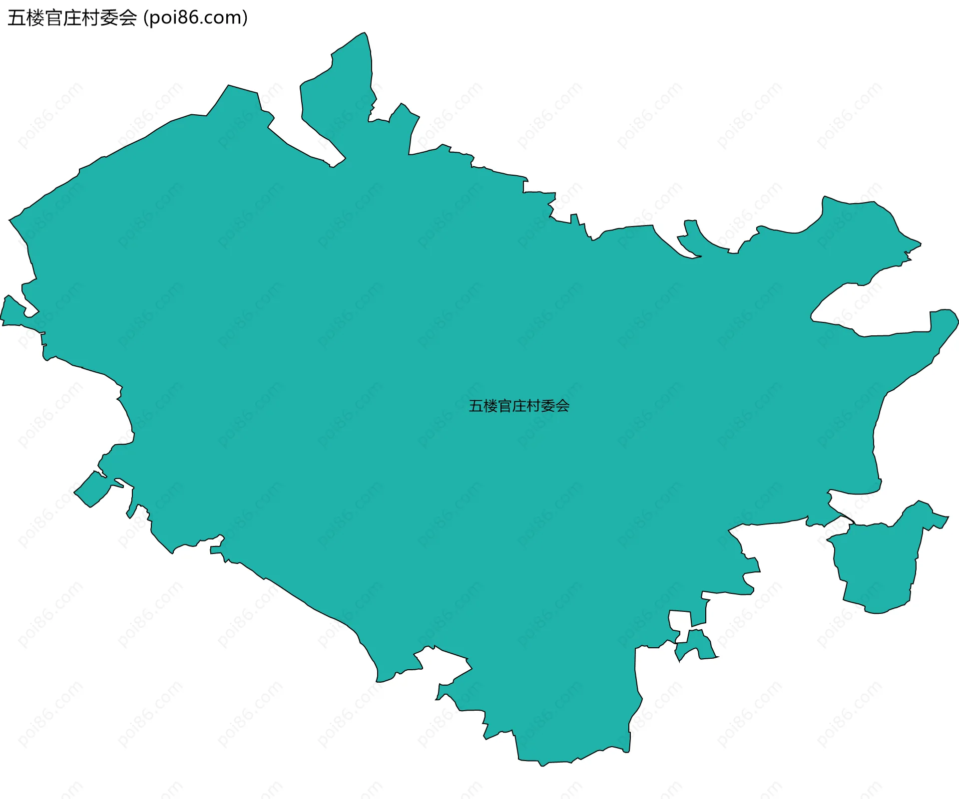 五楼官庄村委会边界地图