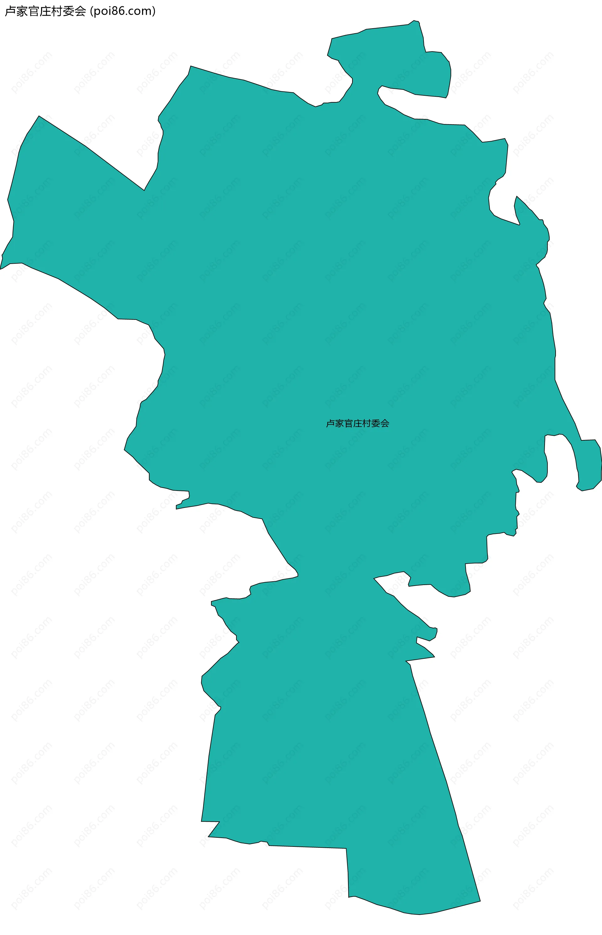 卢家官庄村委会边界地图